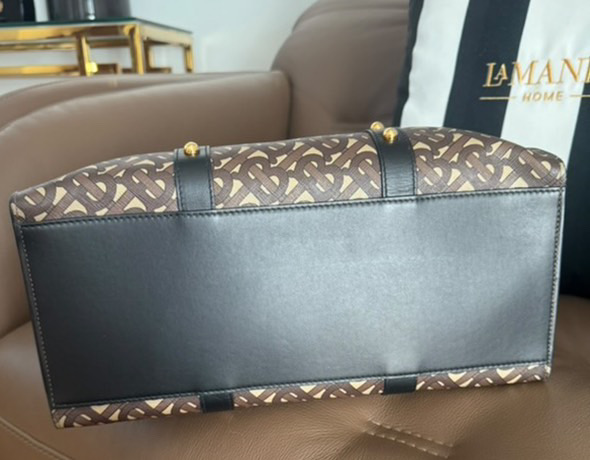 Burberry canvas duża brązowa torebka - obrazek 3