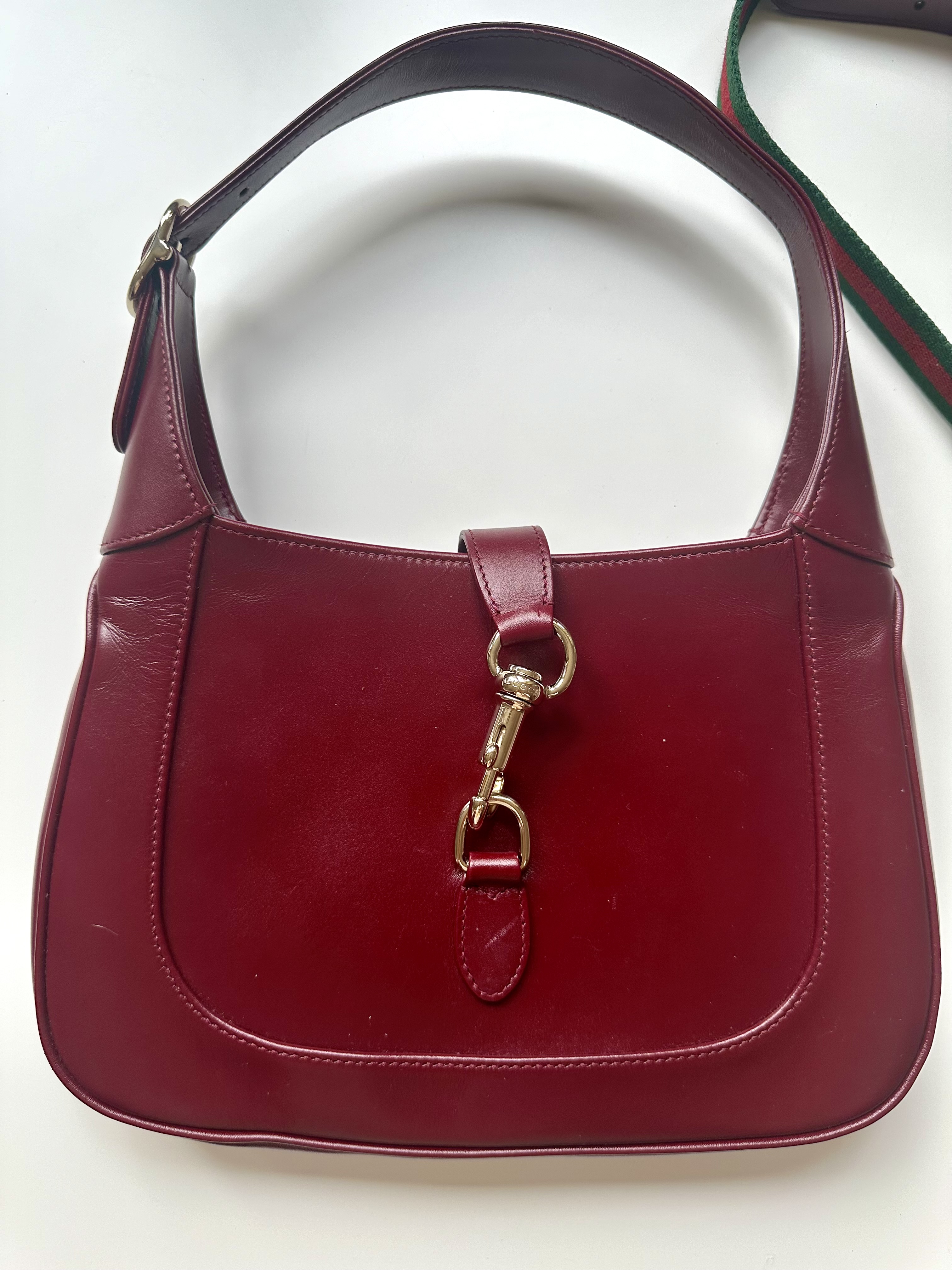 Gucci Jackie 1961 medium bordowa nowa torebka - obrazek 5