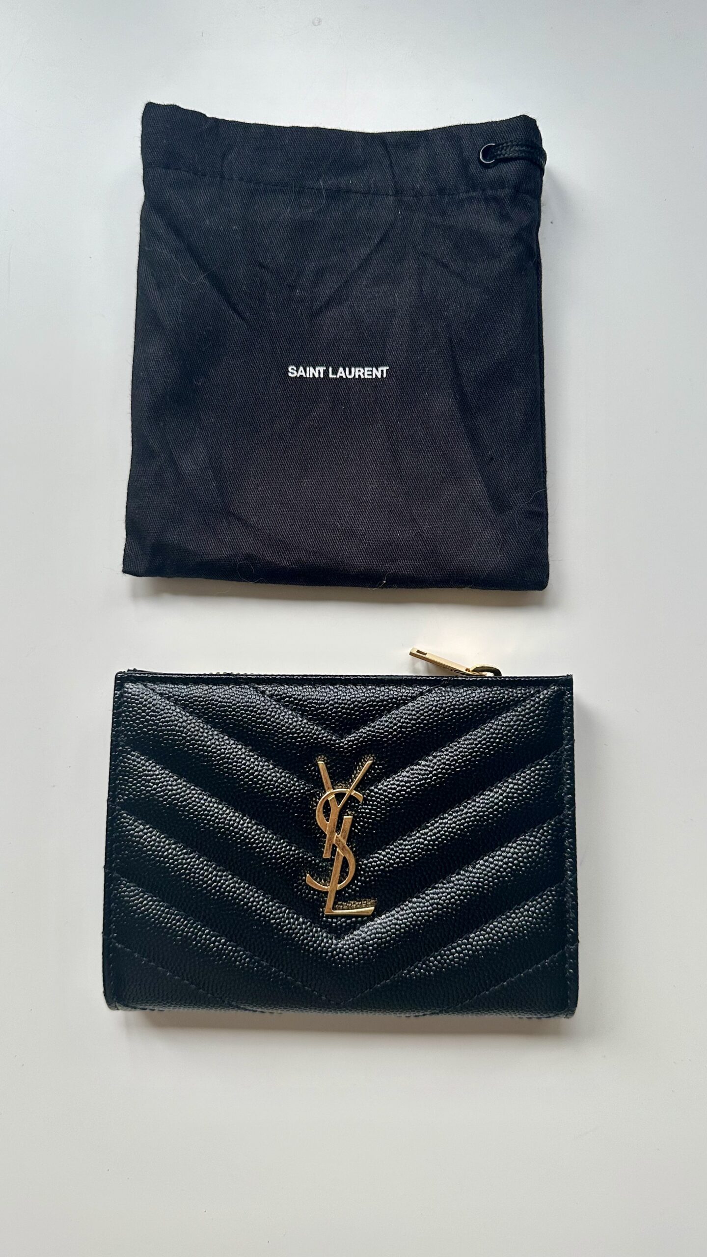 Saint Laurent czarny klasyczny portfel - obrazek 2