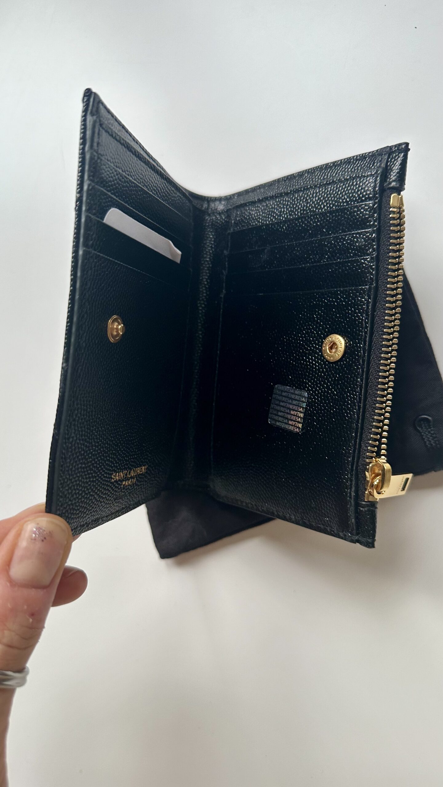 Saint Laurent czarny klasyczny portfel - obrazek 5