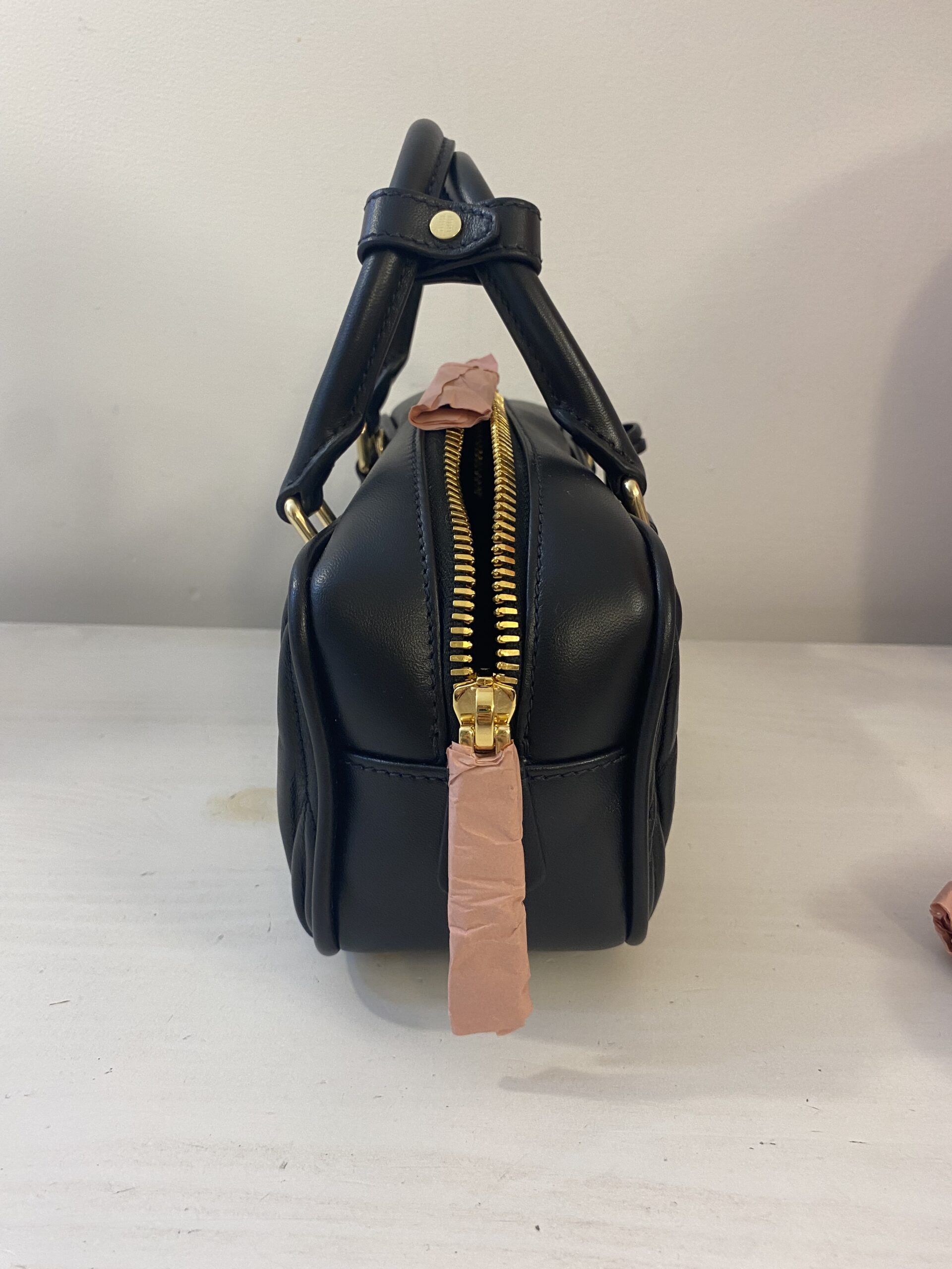 Miu Miu Arcadie matelasse nappa czarna - obrazek 4