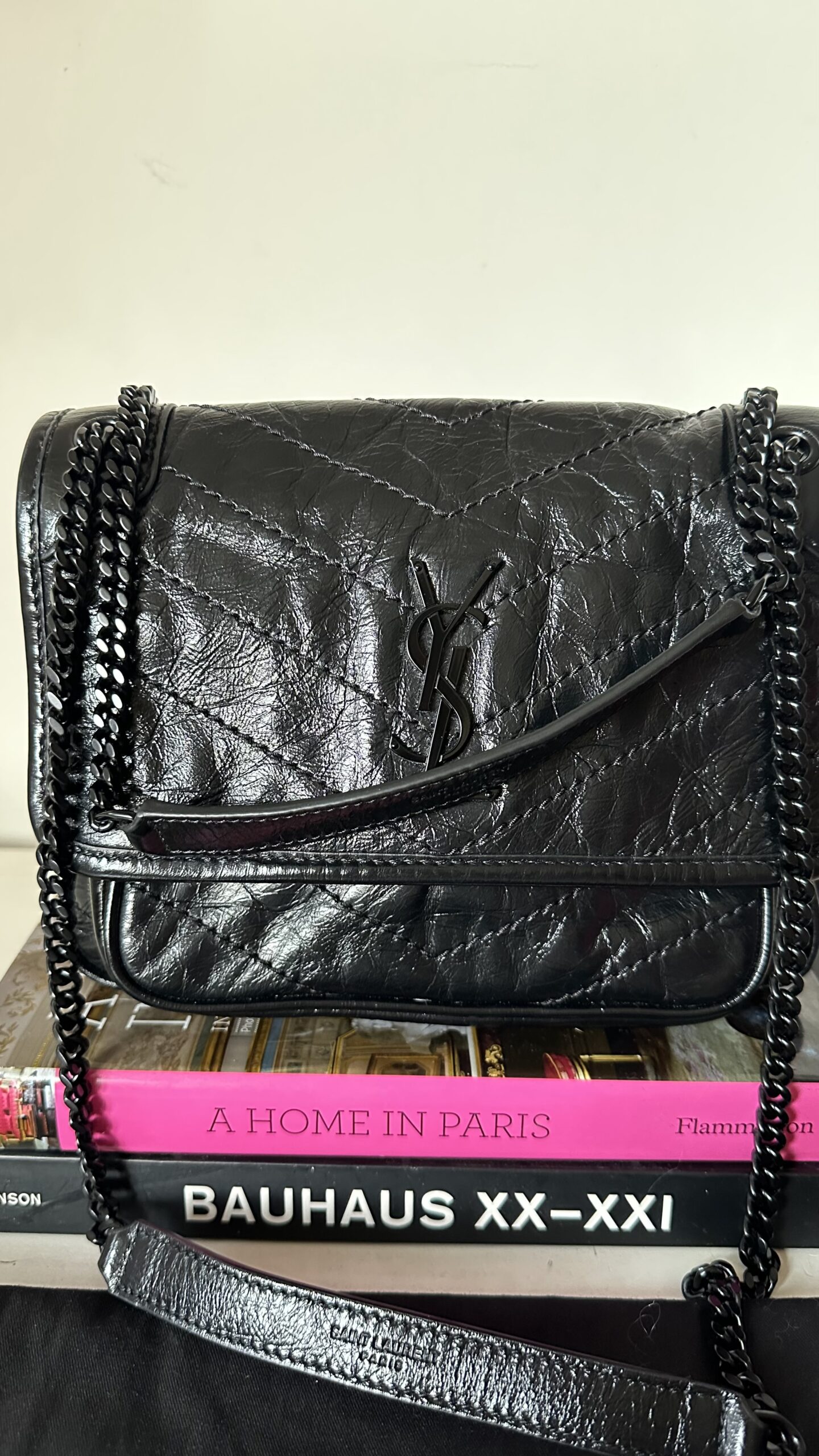 Saint Laurent niki czarna klasyczna torebka - obrazek 3