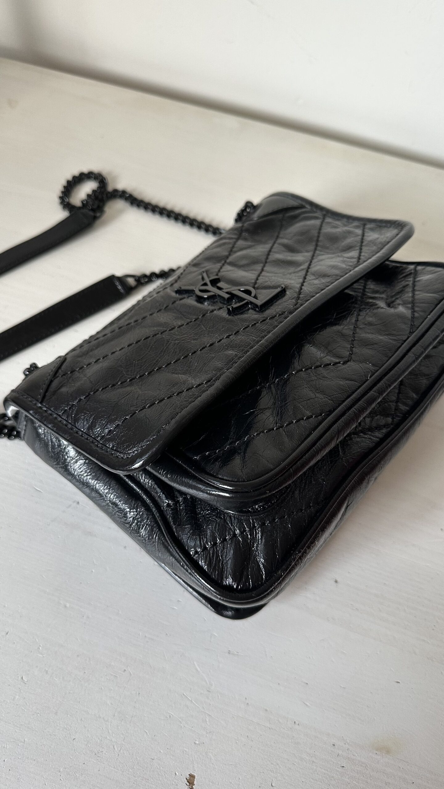 Saint Laurent niki czarna klasyczna torebka - obrazek 5