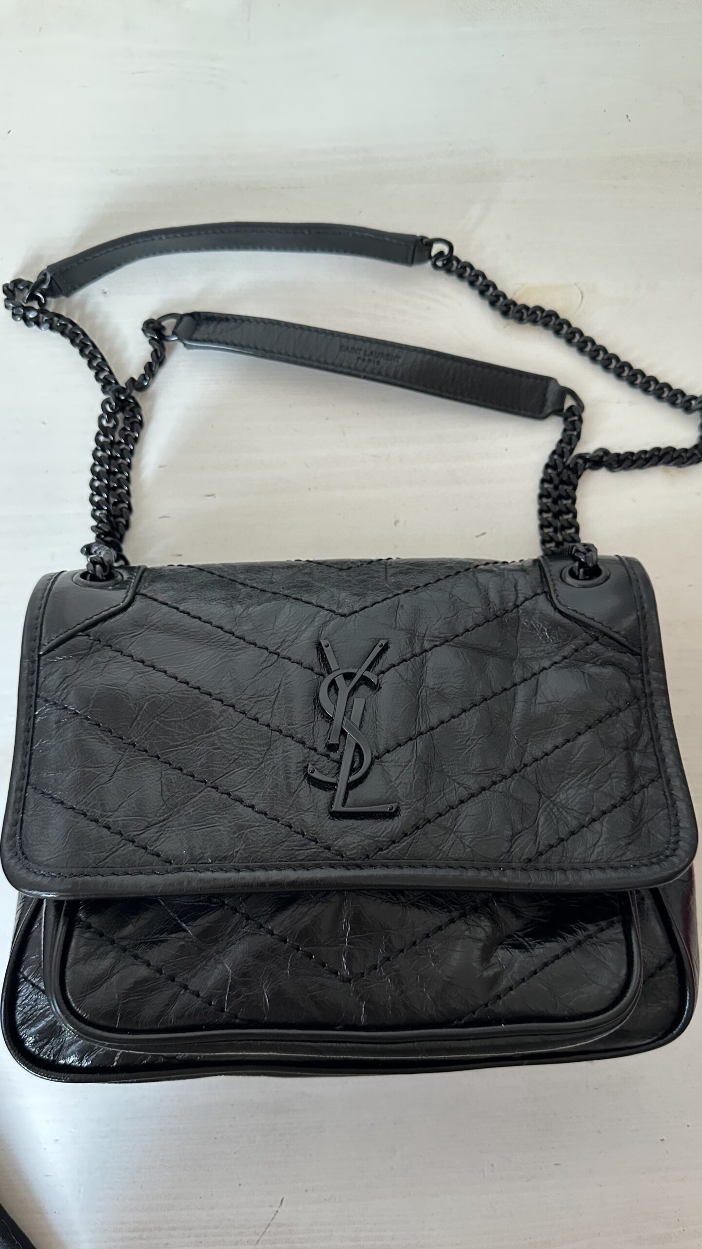 Saint Laurent niki czarna klasyczna torebka - obrazek 6