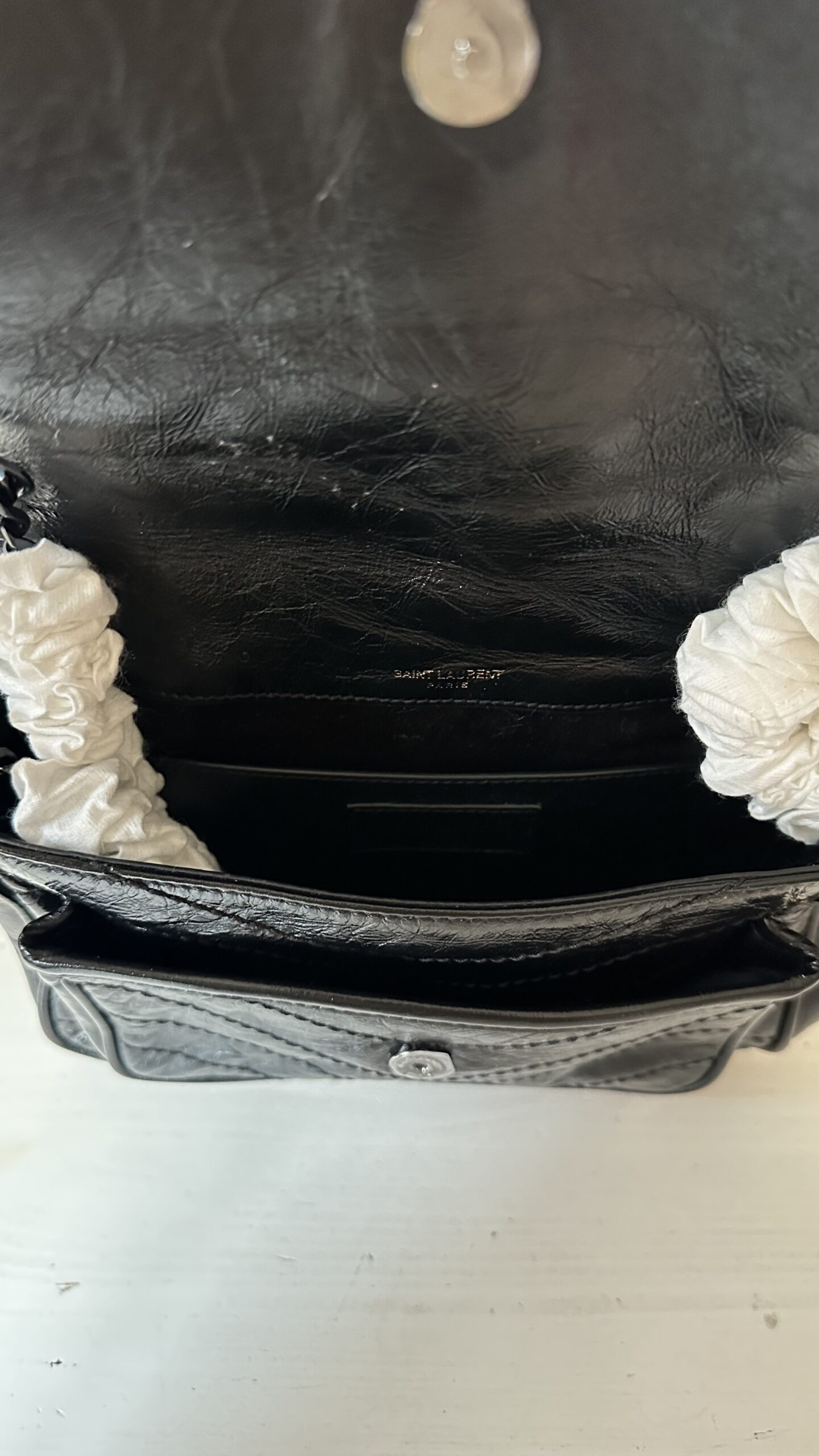 Saint Laurent niki czarna klasyczna torebka - obrazek 7