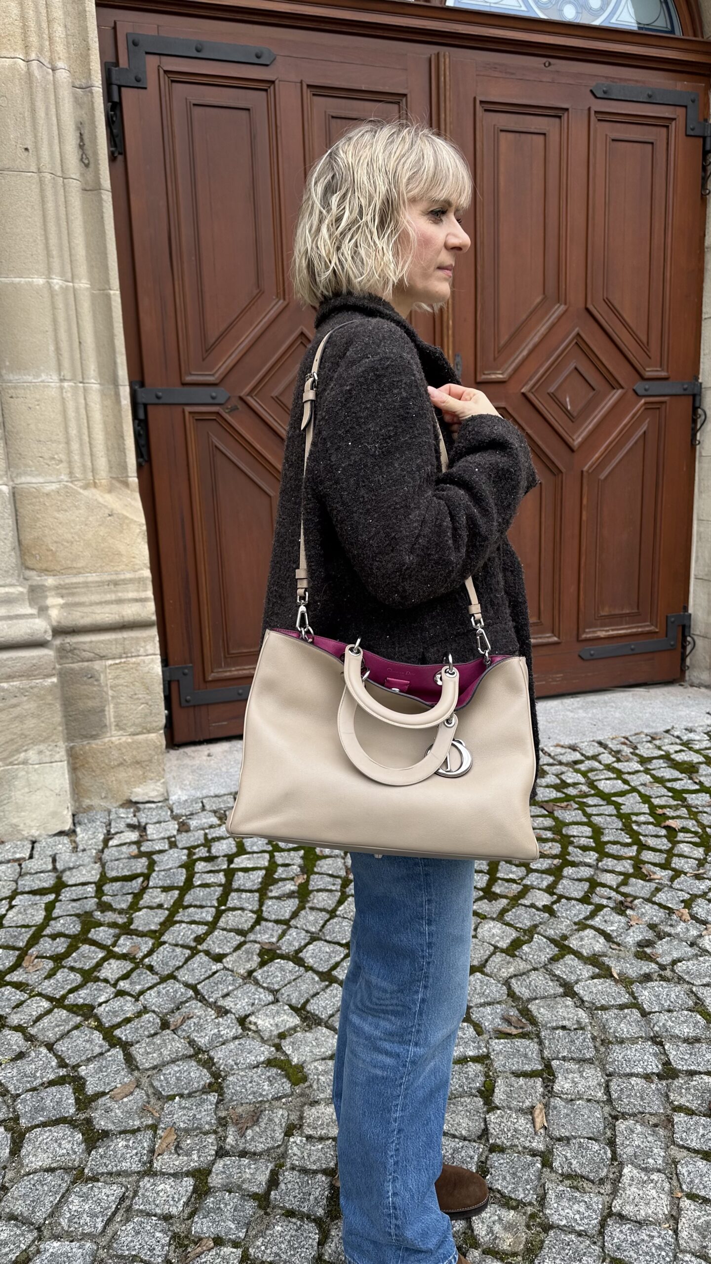 Dior diorissimo beżowa klasyczna torebka - obrazek 11