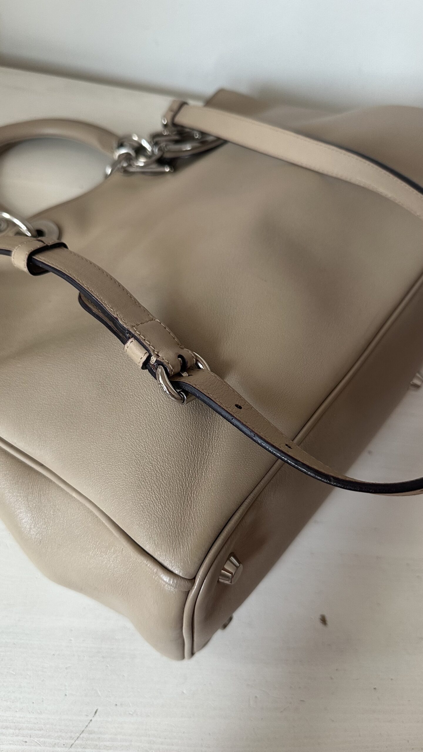 Dior diorissimo beżowa klasyczna torebka - obrazek 7