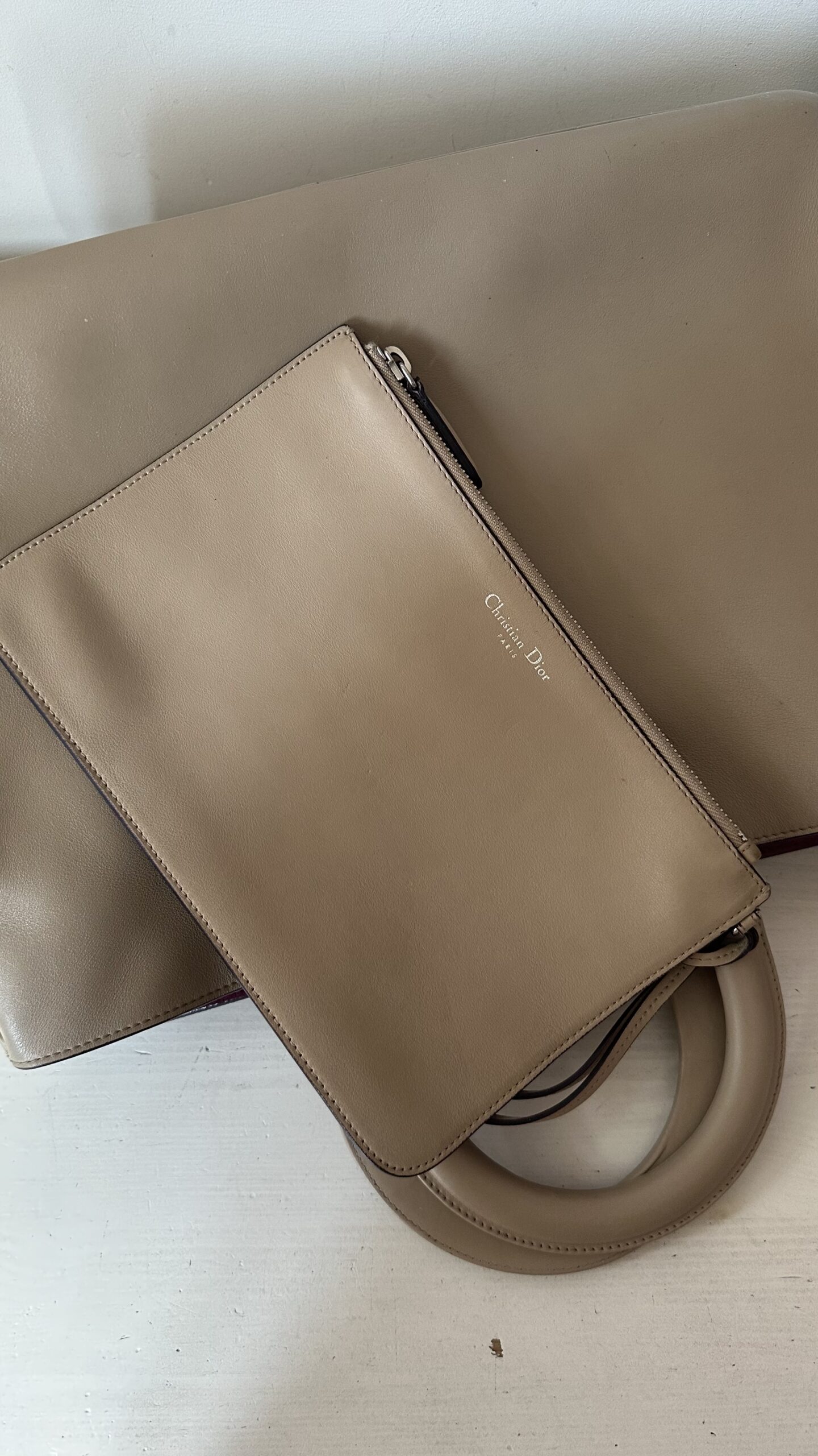 Dior diorissimo beżowa klasyczna torebka - obrazek 10