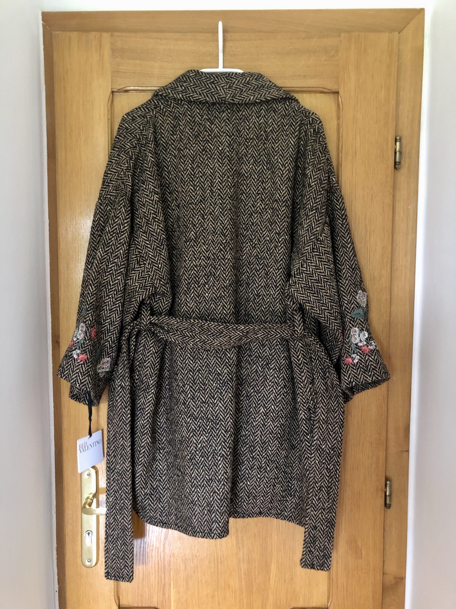 RED VALENTINO Herringbone Tweed Coat – płaszcz, kardigan - obrazek 5