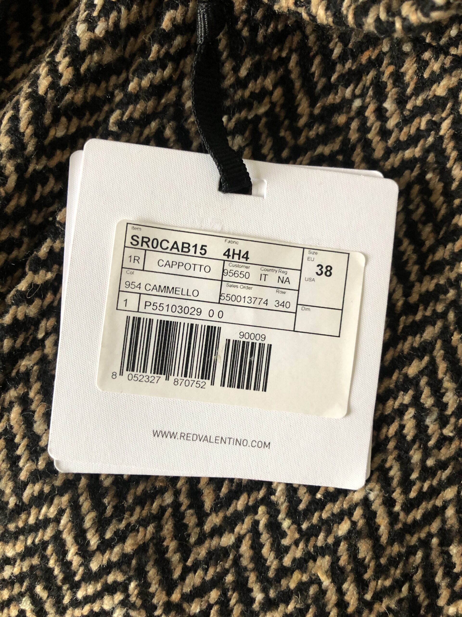 RED VALENTINO Herringbone Tweed Coat – płaszcz, kardigan - obrazek 8