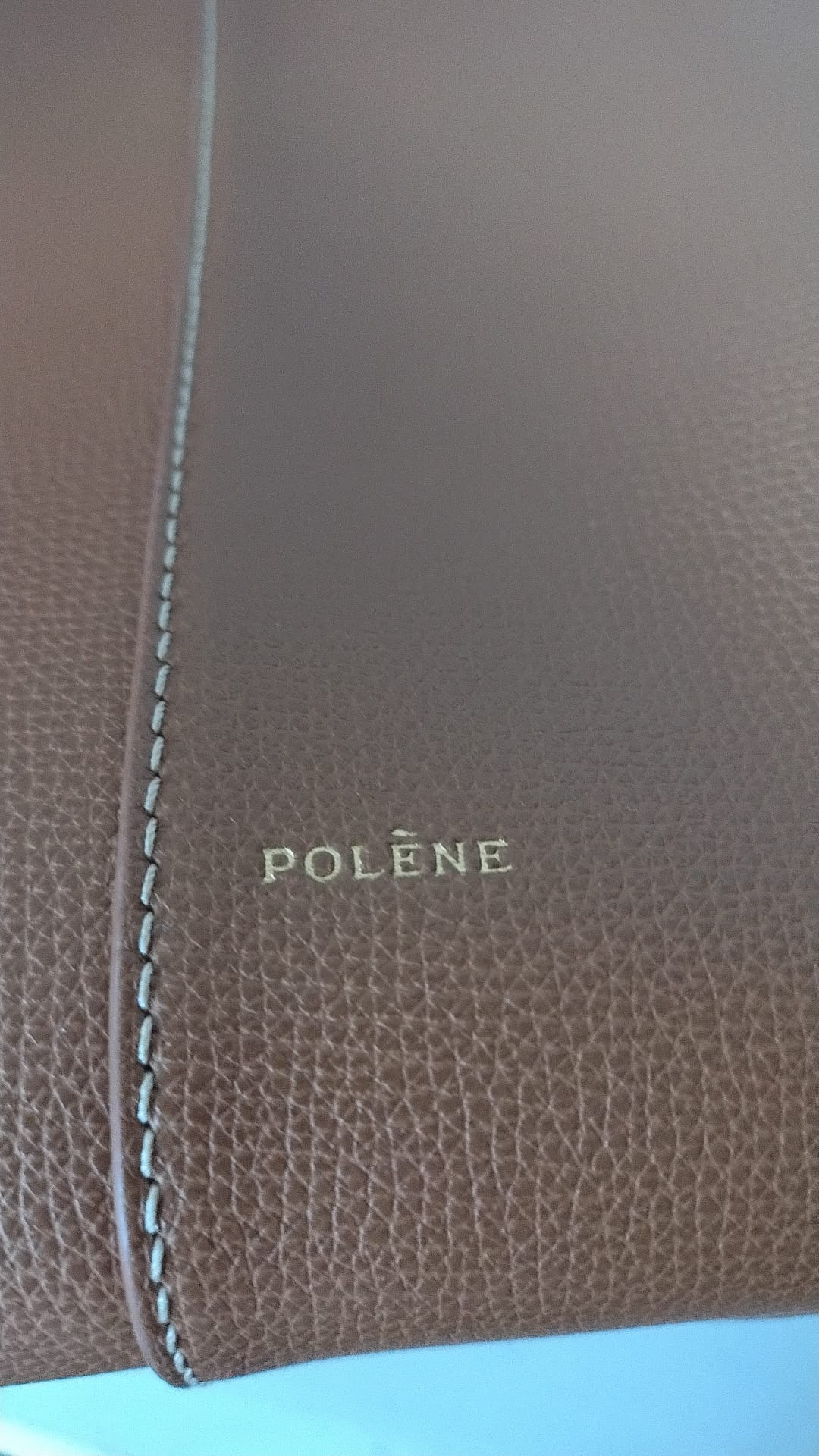 Polene Cyme mini torebka w kolorze toffi - obrazek 4