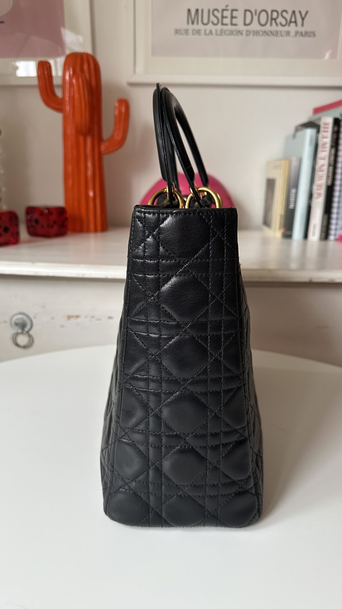 Dior Lady dior klasyczna czarna torebka - obrazek 2