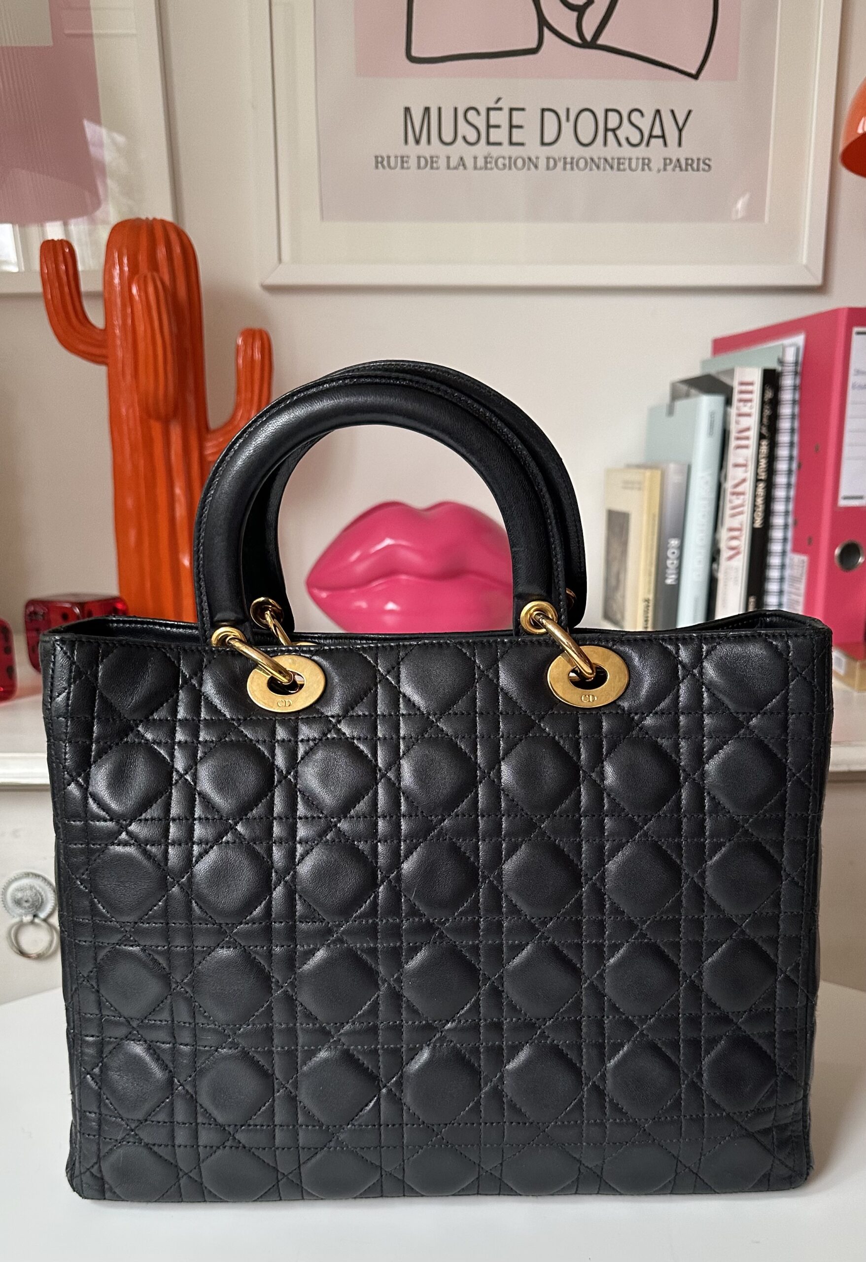 Dior Lady dior klasyczna czarna torebka - obrazek 3