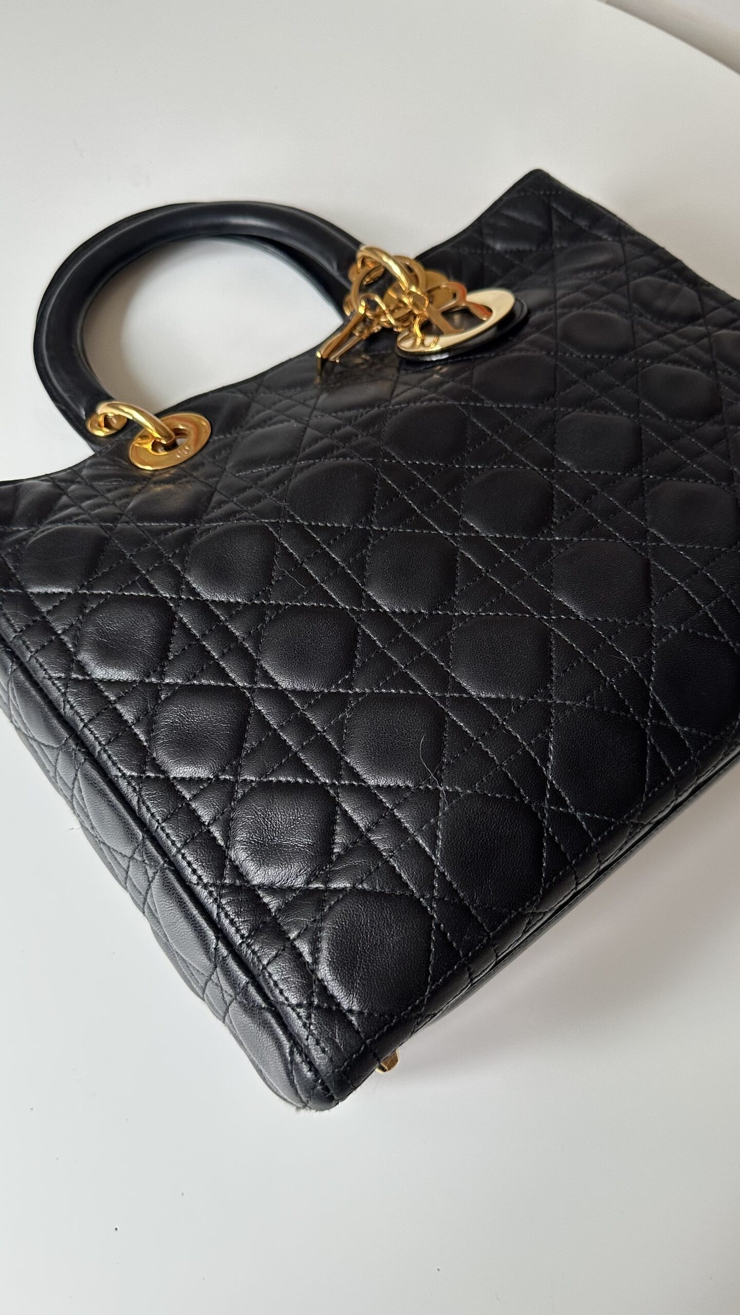 Dior Lady dior klasyczna czarna torebka - obrazek 4