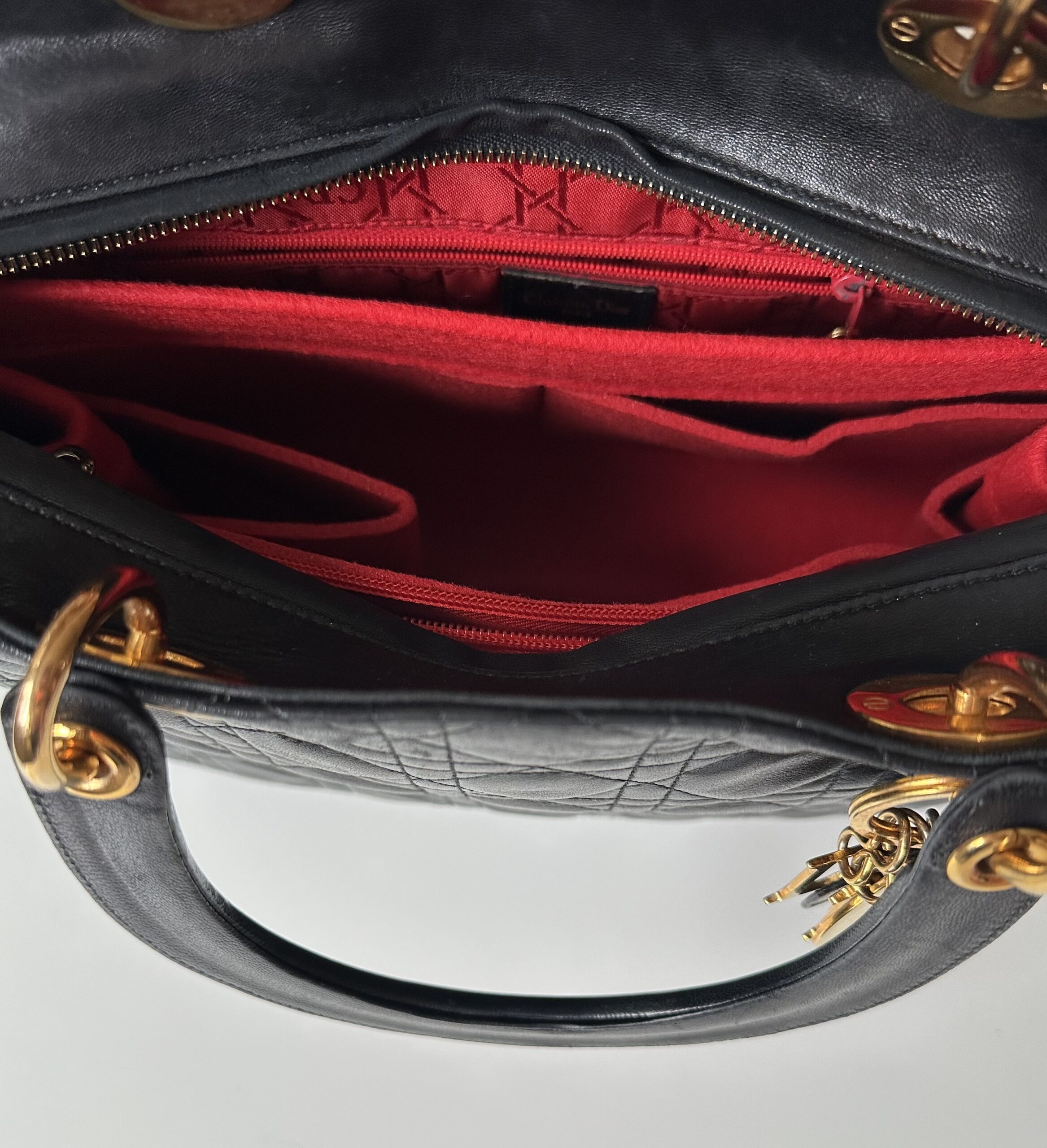 Dior Lady dior klasyczna czarna torebka - obrazek 5