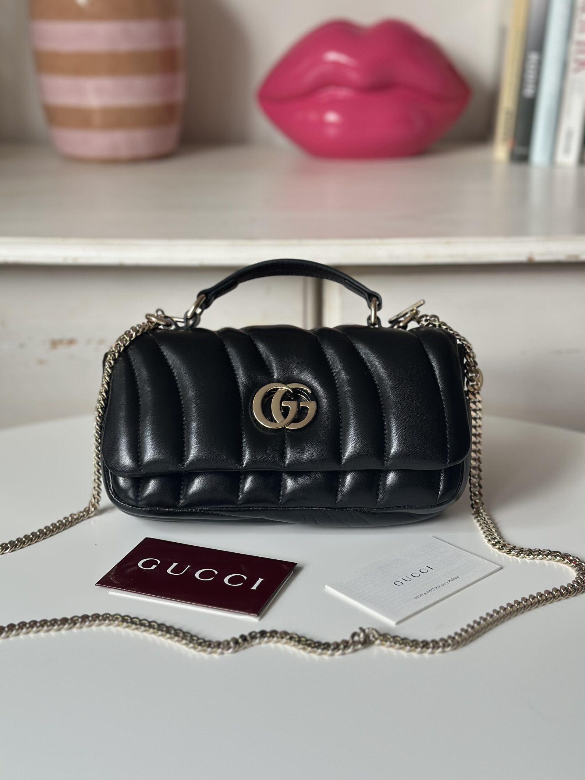 Gucci milano czarna klasyczna torebka