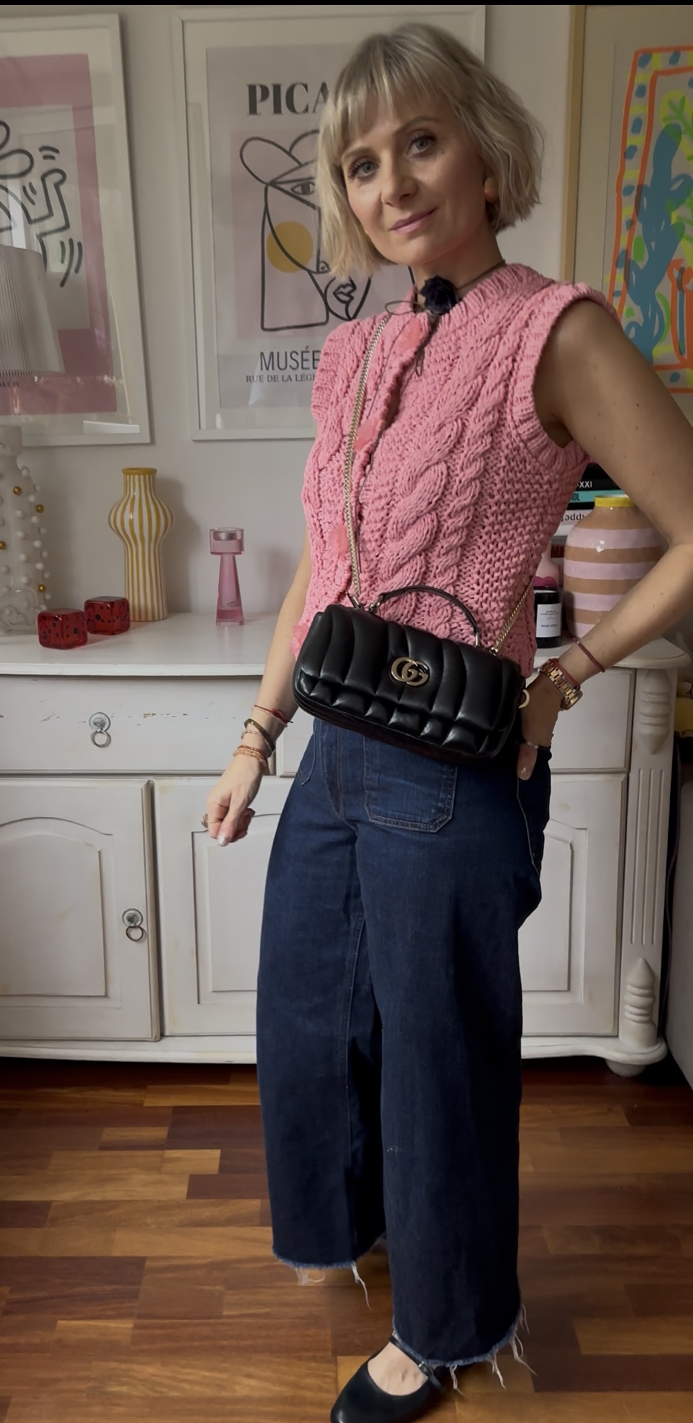 Gucci milano czarna klasyczna torebka - obrazek 6