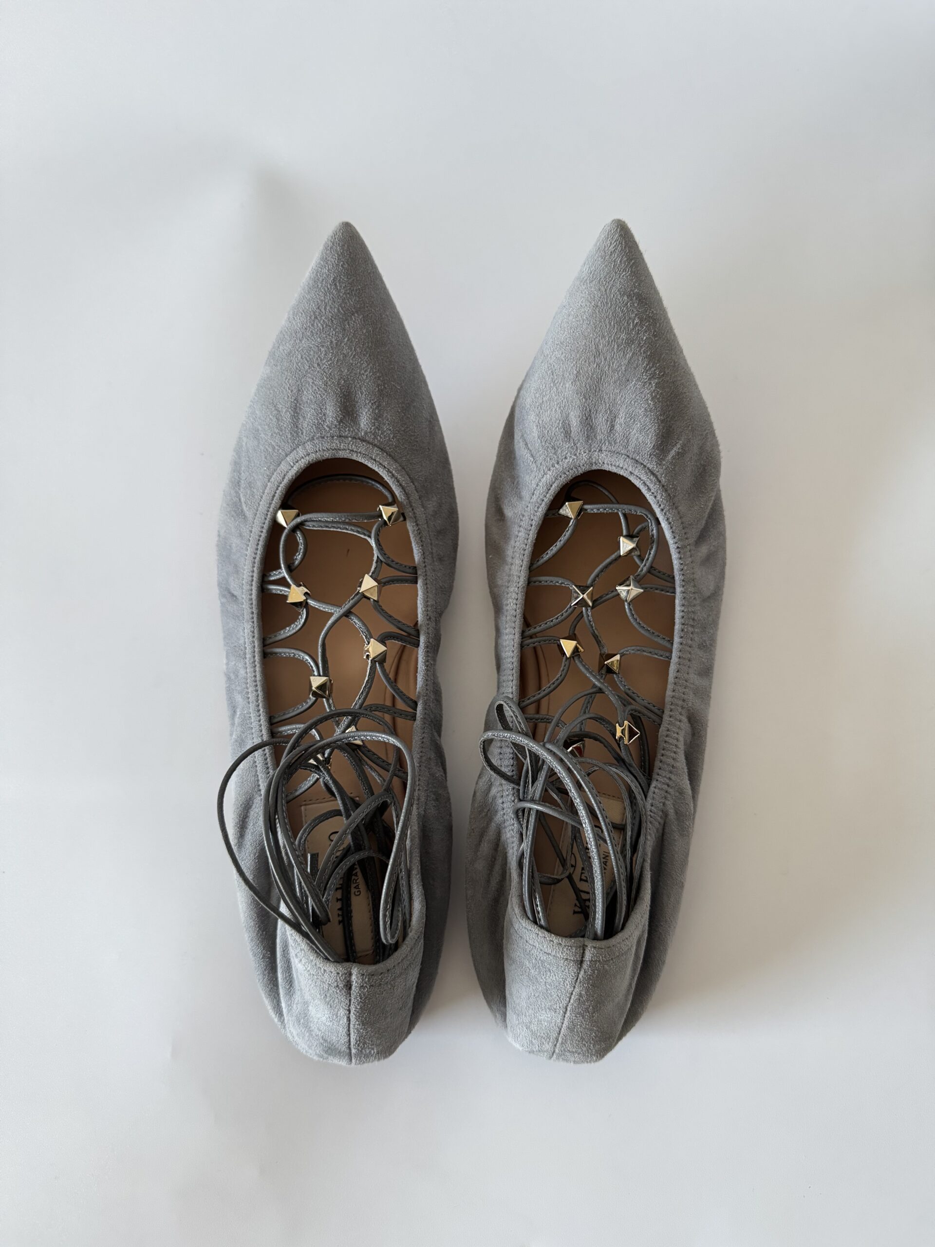 VALENTINO GARAVANI Lace-up Gladiator Ballet Flats - baleriny - obrazek 4