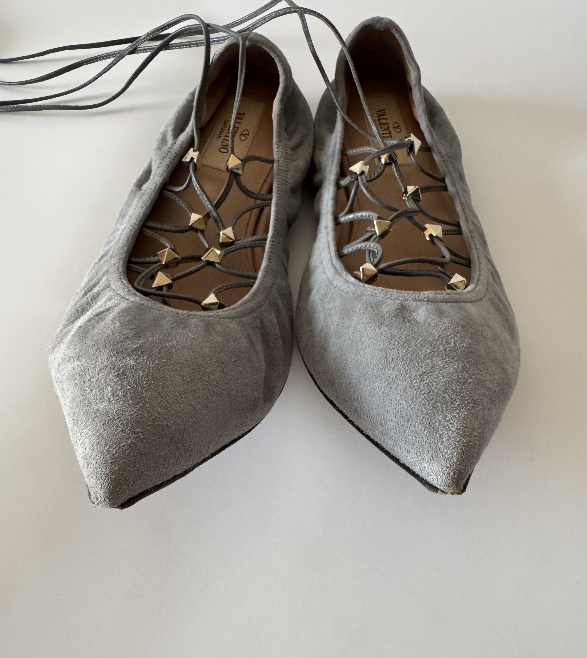 VALENTINO GARAVANI Lace-up Gladiator Ballet Flats - baleriny - obrazek 7