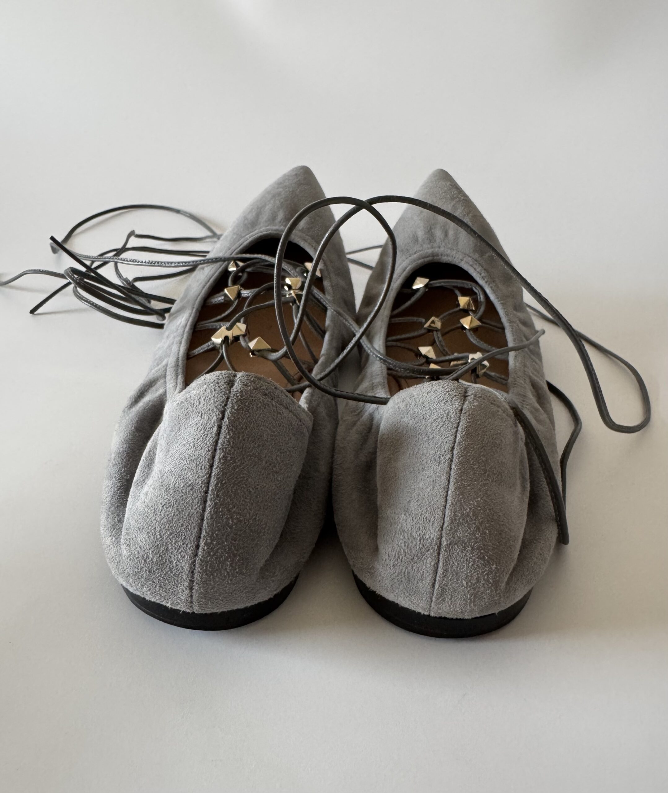 VALENTINO GARAVANI Lace-up Gladiator Ballet Flats - baleriny - obrazek 6
