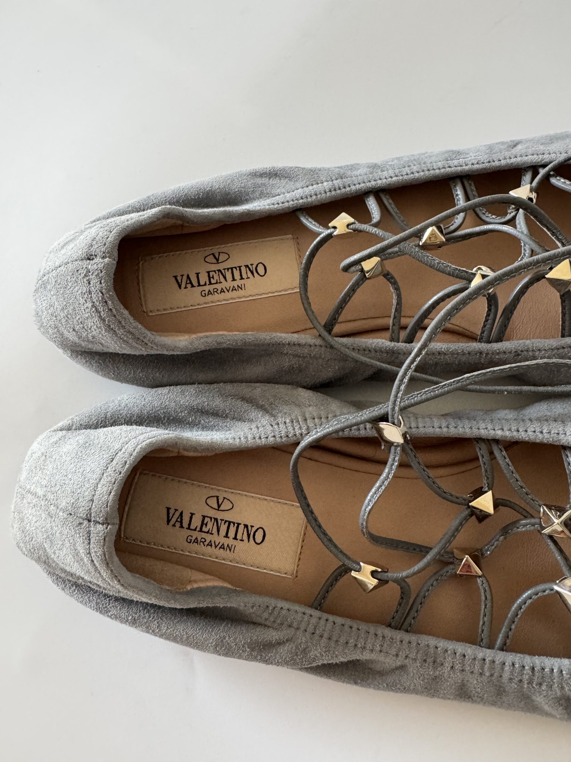 VALENTINO GARAVANI Lace-up Gladiator Ballet Flats - baleriny - obrazek 8