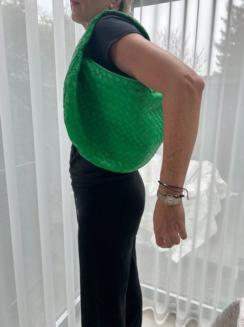 Bottega Veneta Jodie duża zielona torebka - obrazek 3