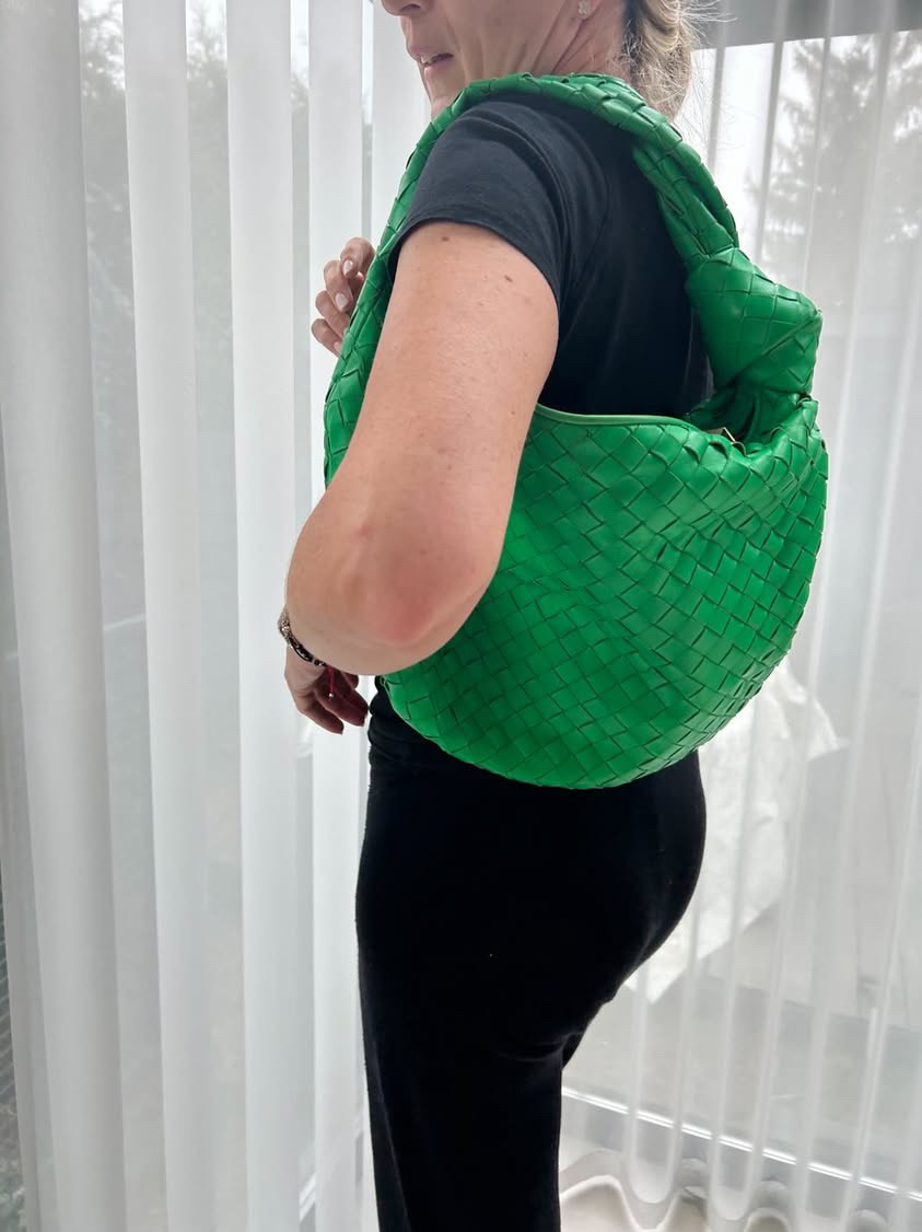 Bottega Veneta Jodie duża zielona torebka - obrazek 4