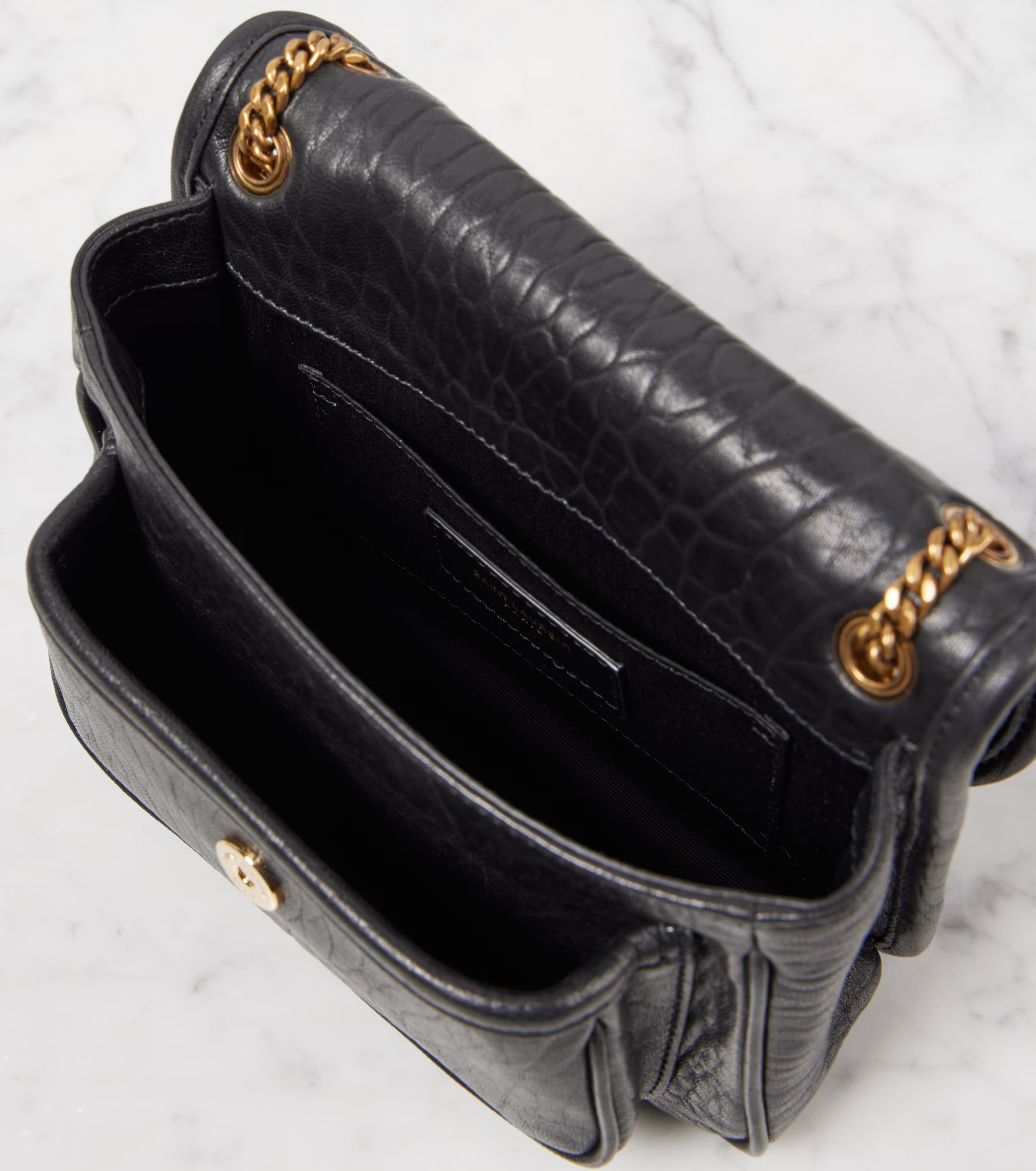 Saint Laurent Niki torebka w kolorze czarnym - obrazek 3