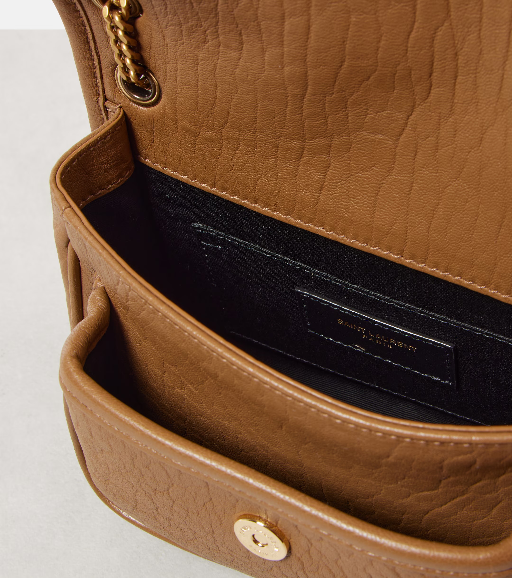 Saint Laurent Niki mini torebka w kolorze camel - obrazek 7