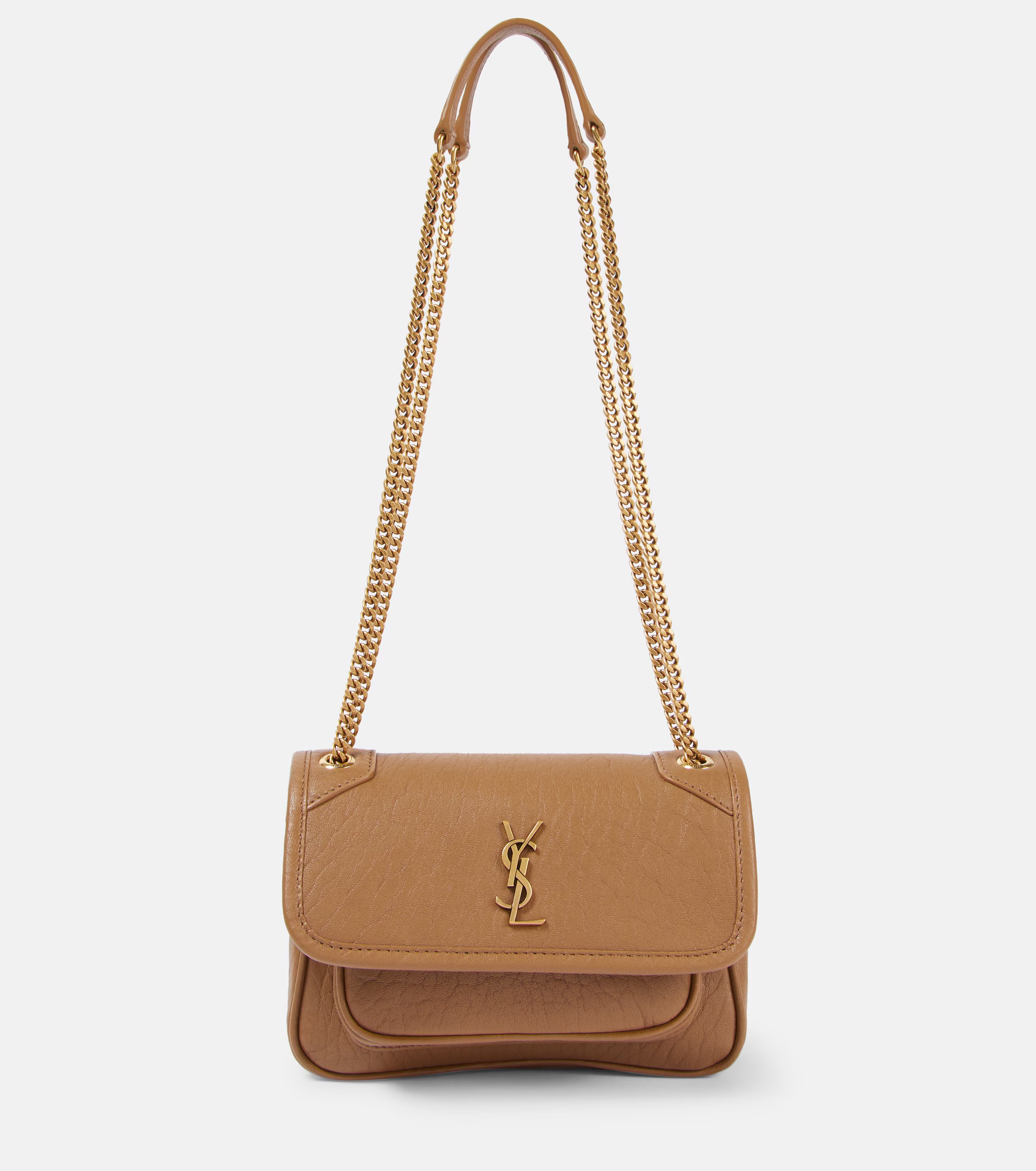 Saint Laurent Niki mini torebka w kolorze camel - obrazek 2