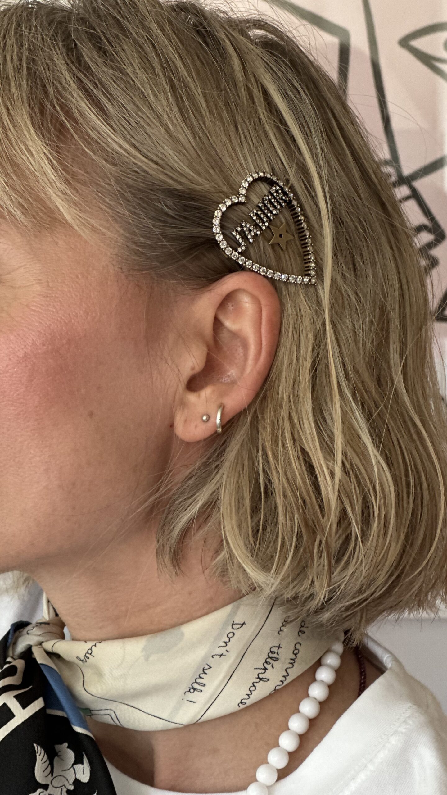 Dior duża spinka do włosów z kryształkami - obrazek 4