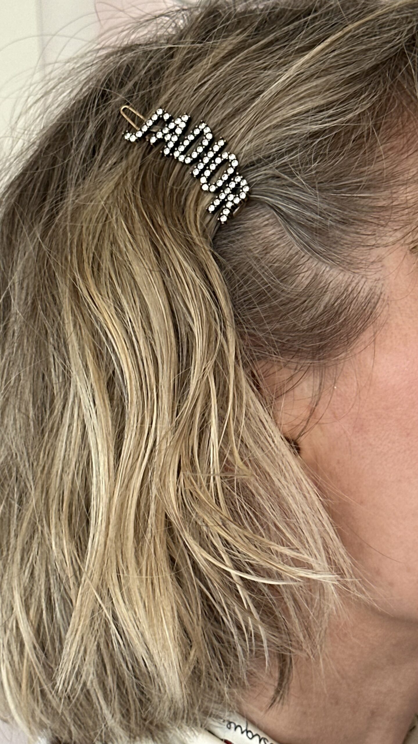 Dior efektowna spinka do włosów z kryształkami - obrazek 4