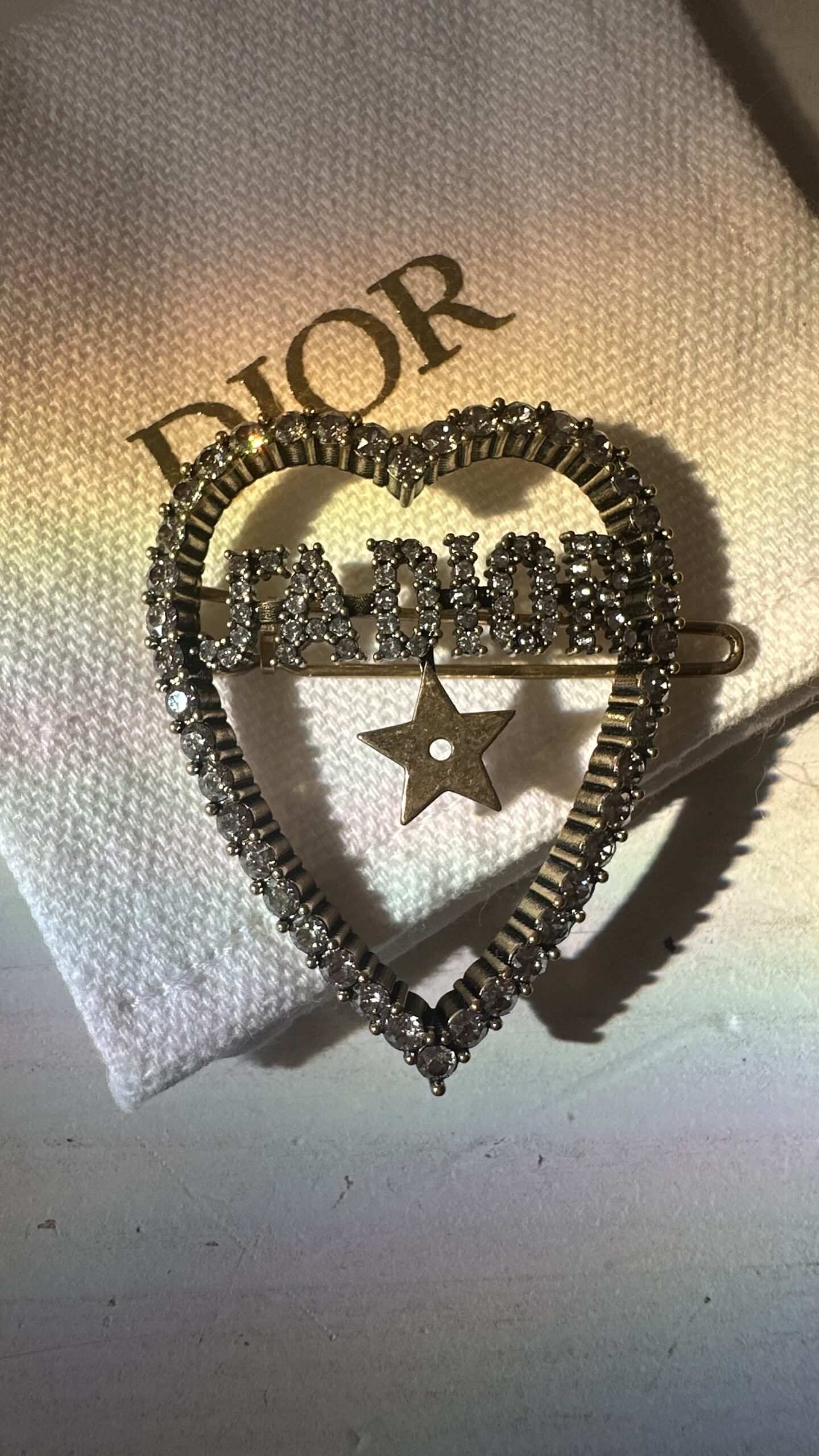 Dior duża spinka do włosów z kryształkami - obrazek 2