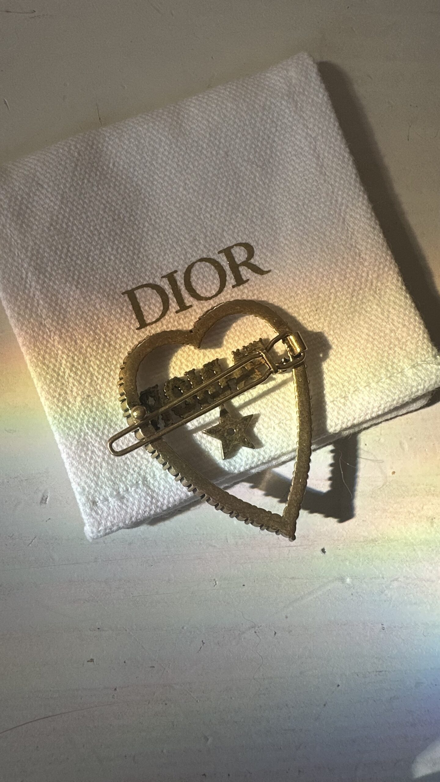 Dior duża spinka do włosów z kryształkami - obrazek 3