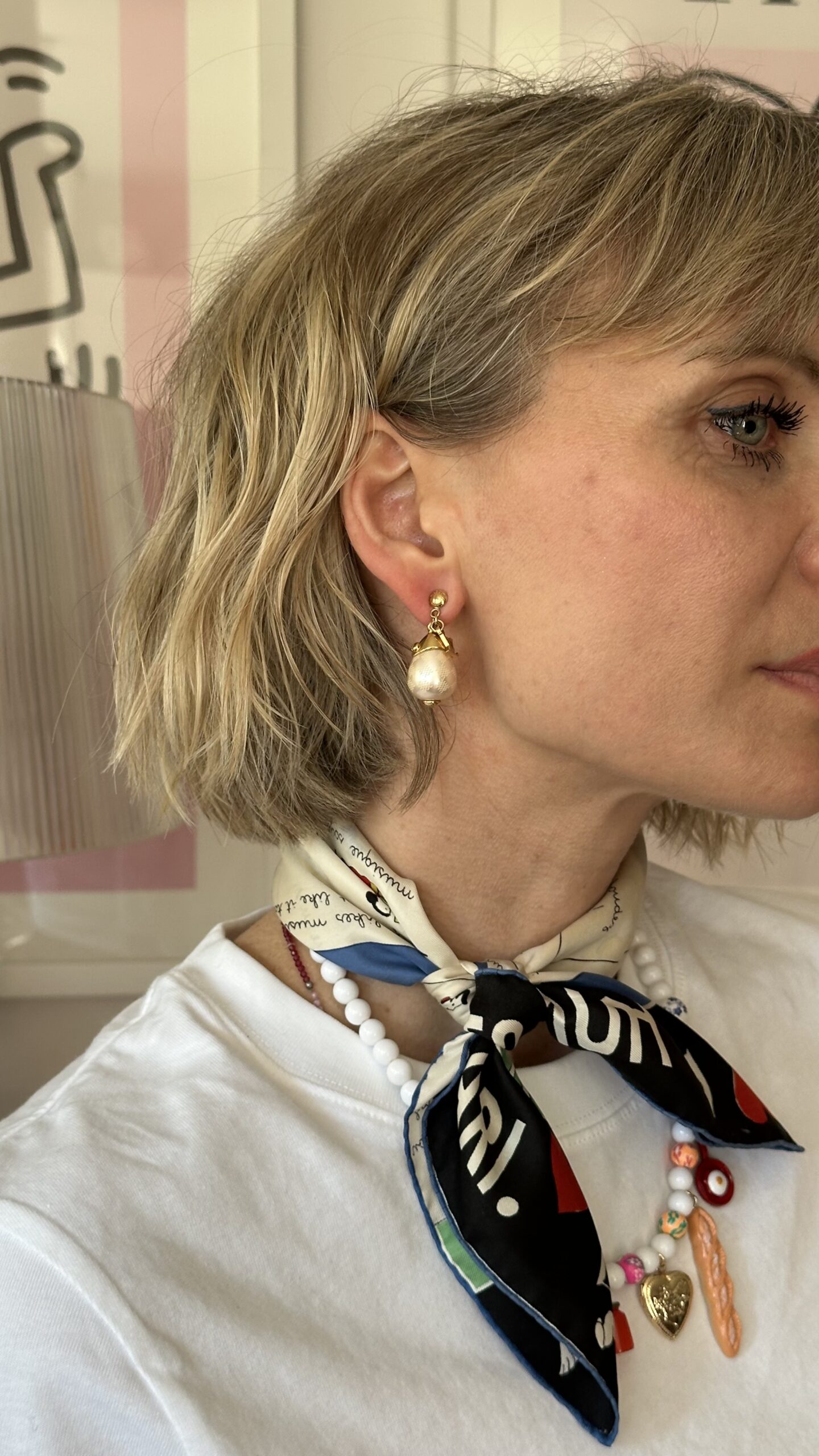 Louis Vuitton kolczyki z perłą vintage - obrazek 6