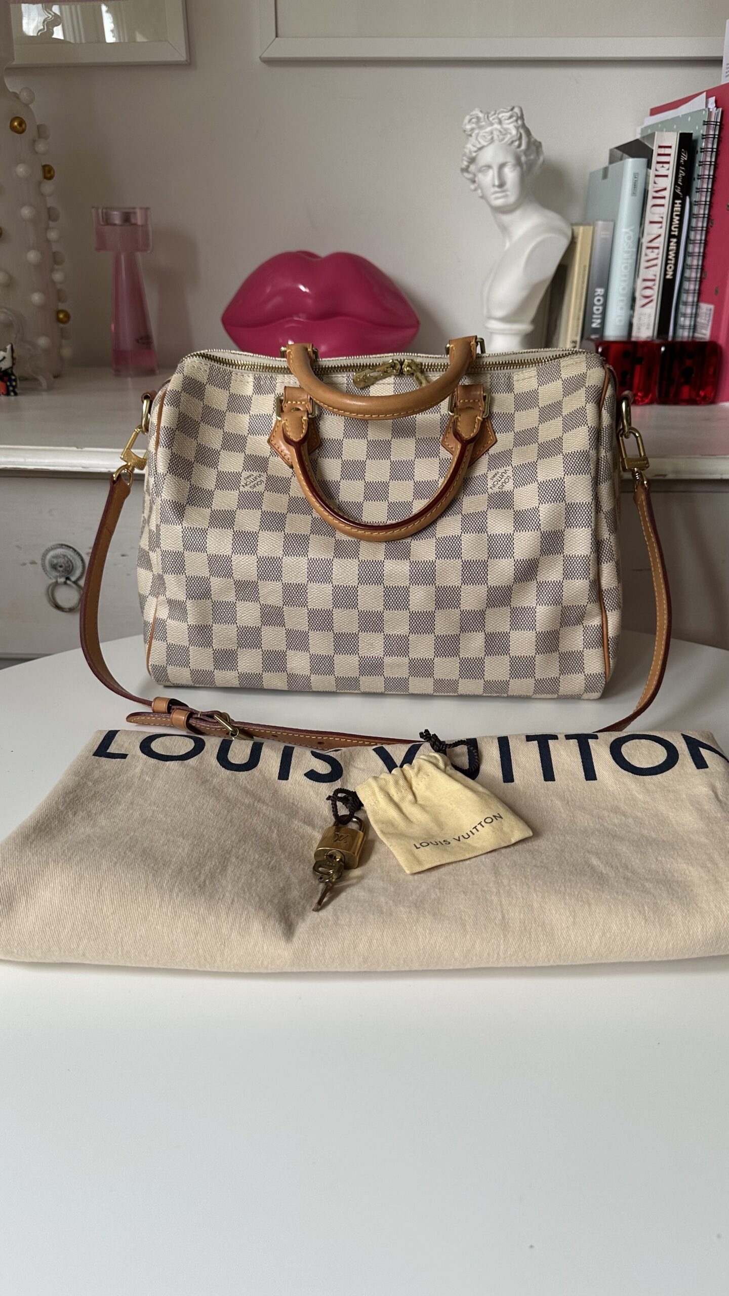 Louis Vuitton Speedy Bandouliere azur 30 kuferek