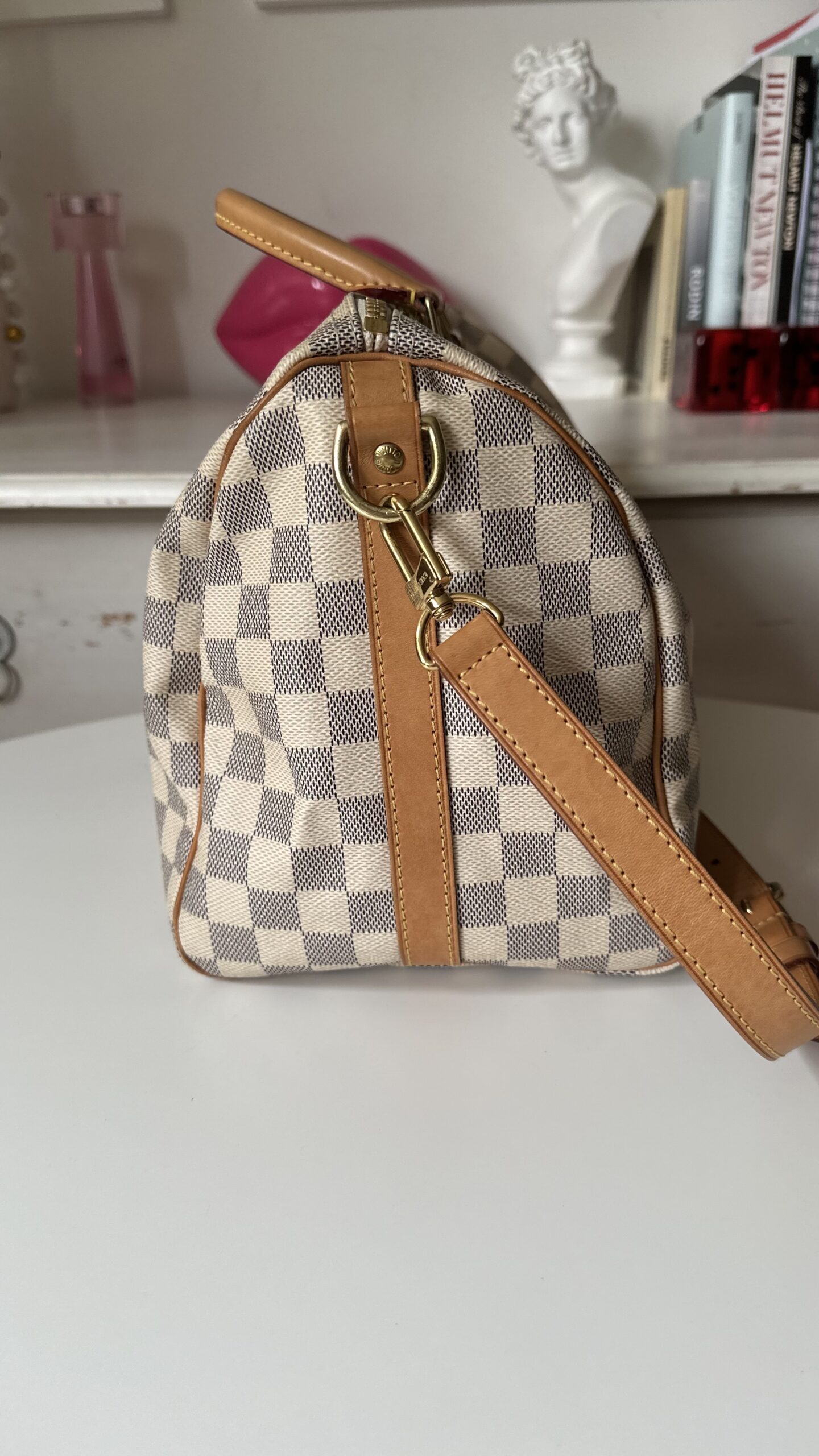 Louis Vuitton Speedy Bandouliere azur 30 kuferek - obrazek 4