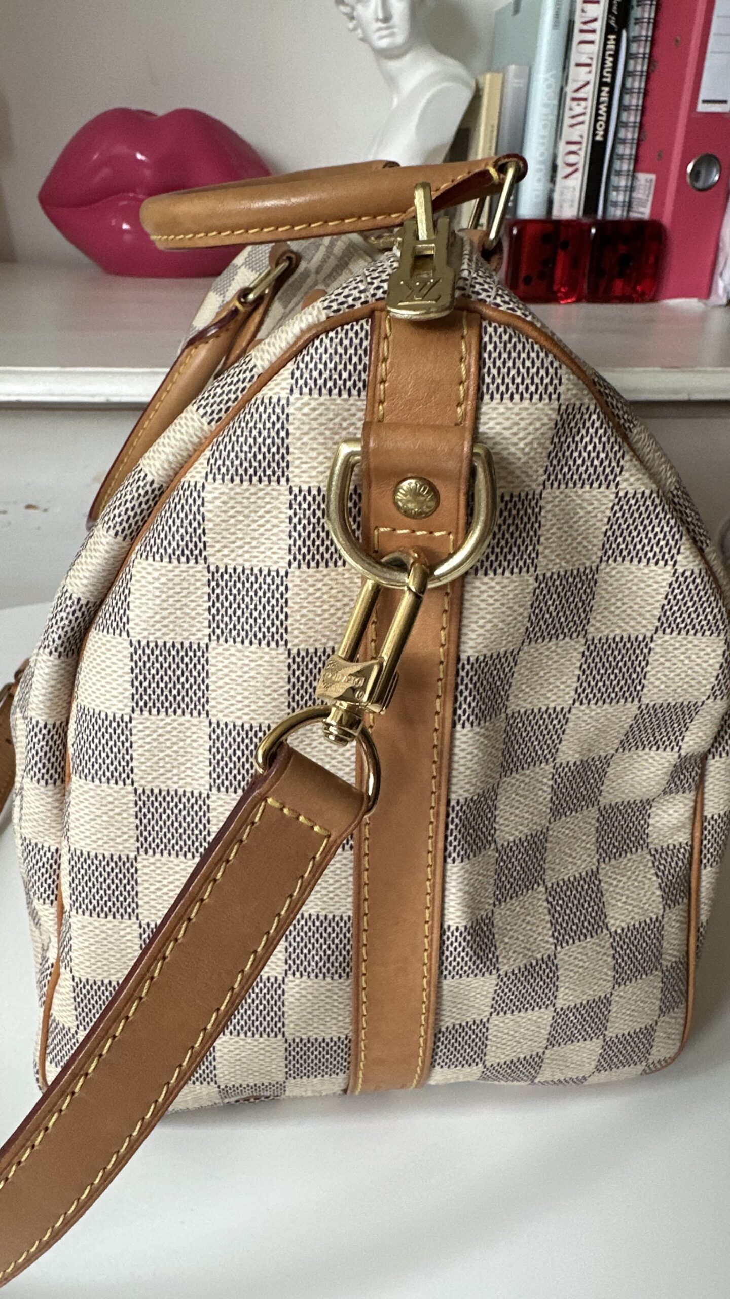 Louis Vuitton Speedy Bandouliere azur 30 kuferek - obrazek 6