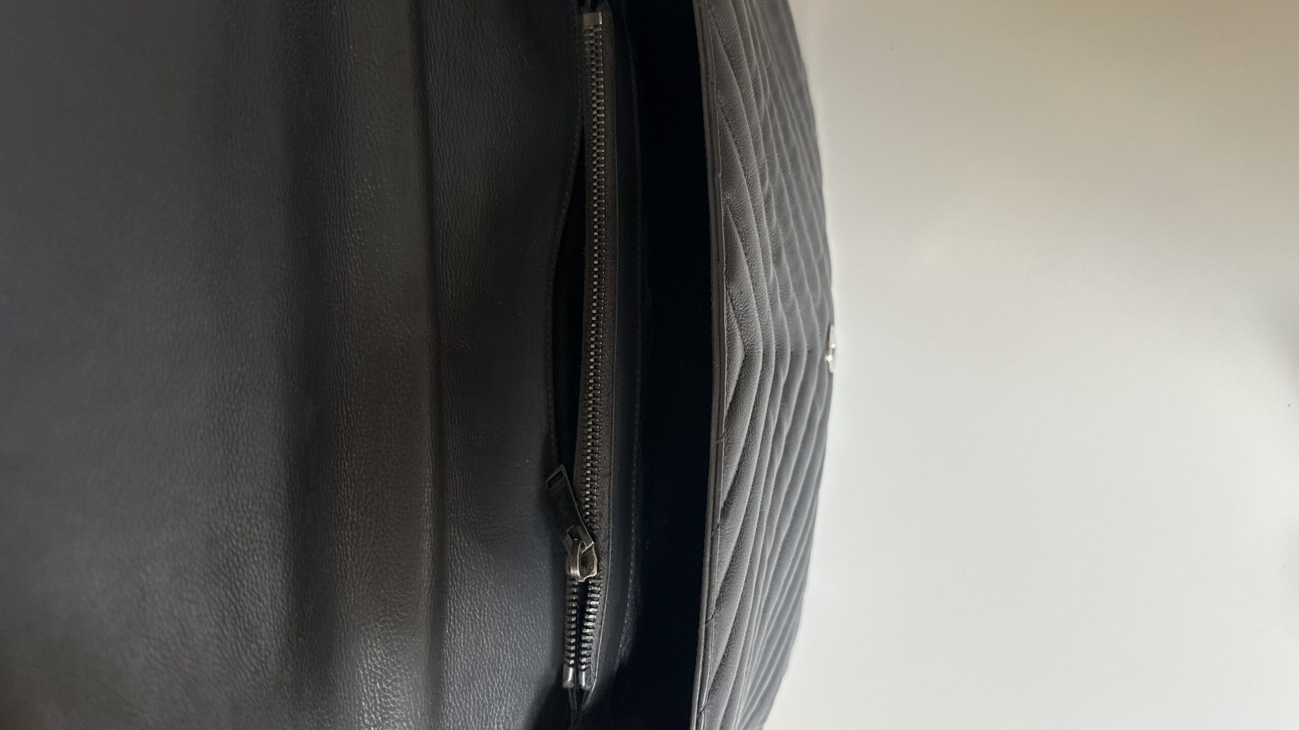 Saint Laurent College szara duża klasyczna torebka - obrazek 6