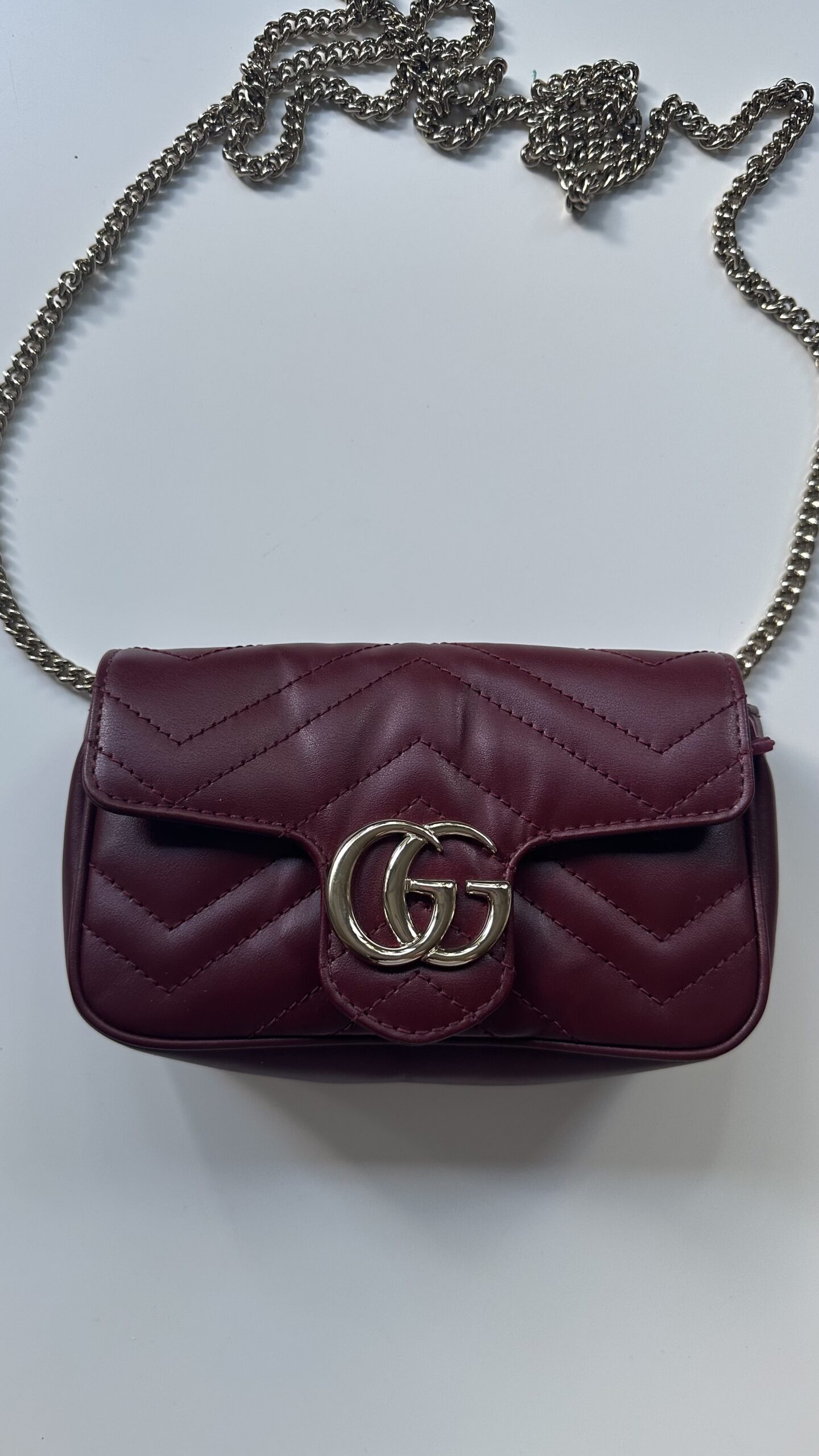 Gucci marmont mini bordowa - obrazek 2