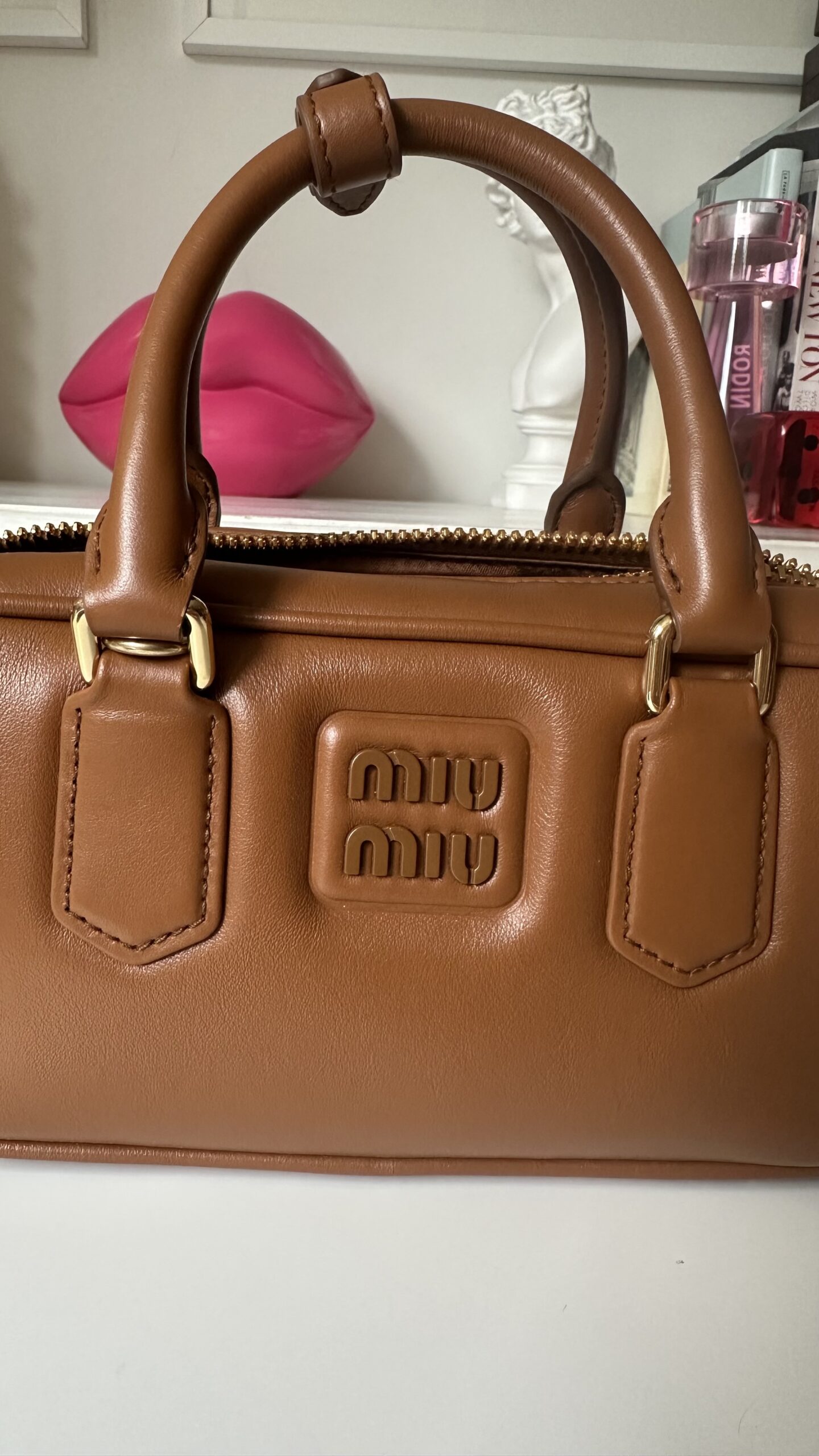 Miu Miu Arcadie camel torebka - obrazek 2