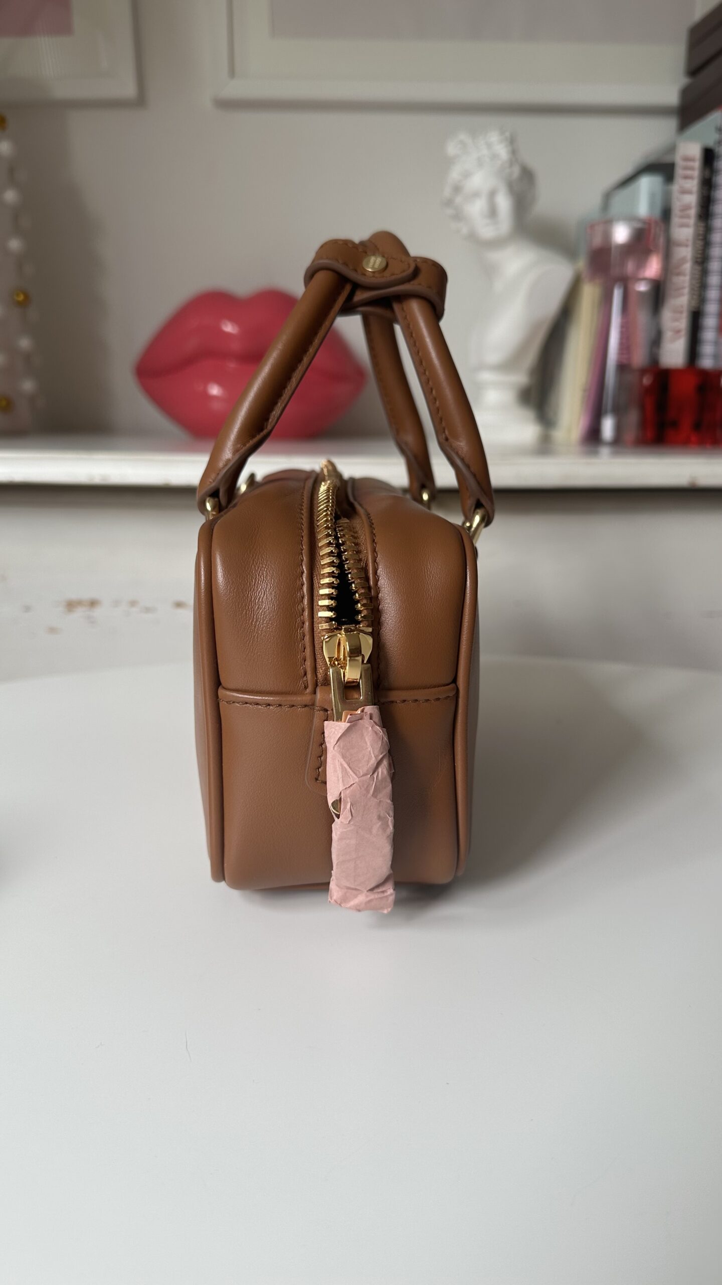 Miu Miu Arcadie camel torebka - obrazek 3