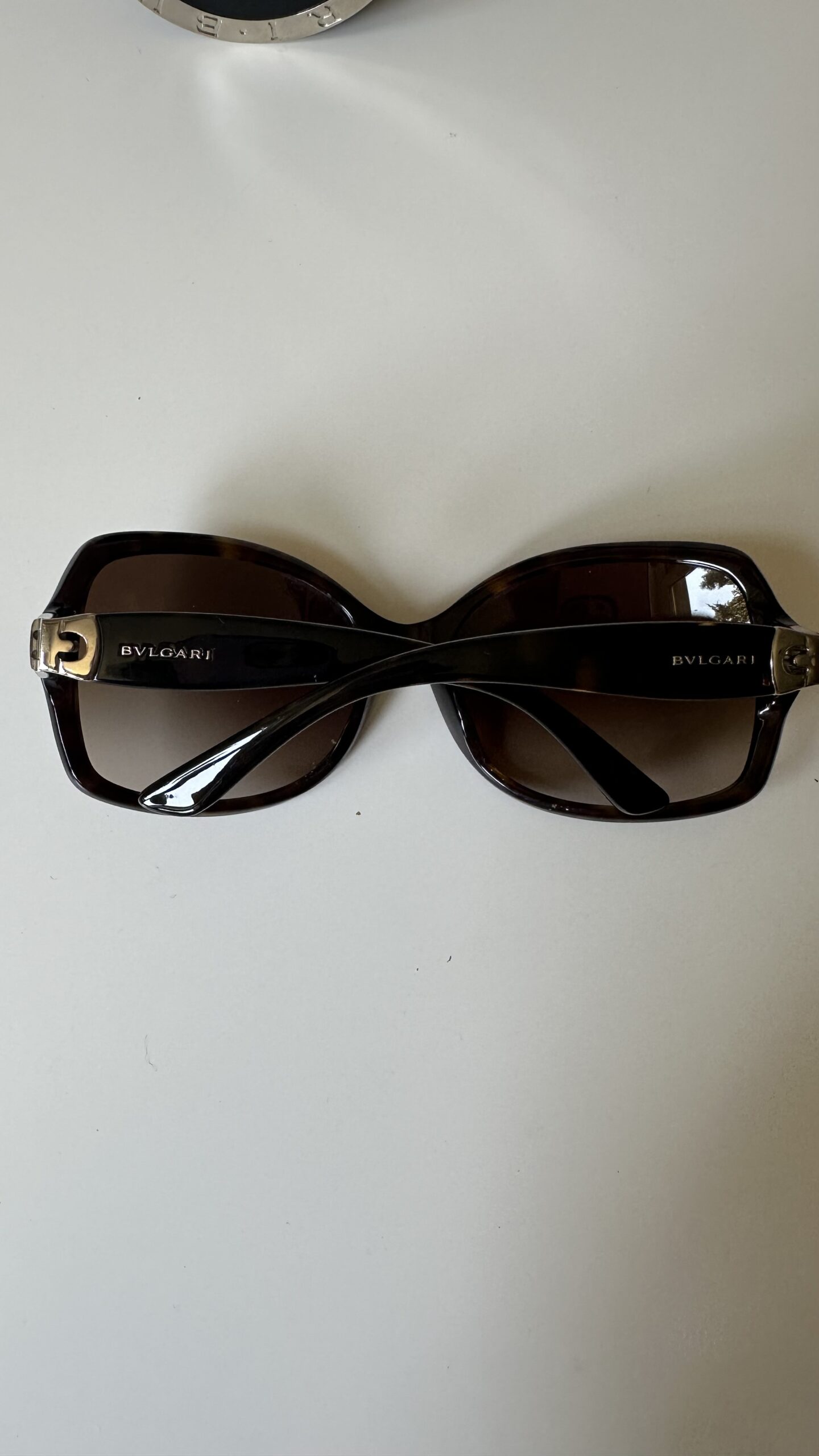 Bvlgari brązowe klasyczne okulary przeciwsłoneczne - obrazek 4