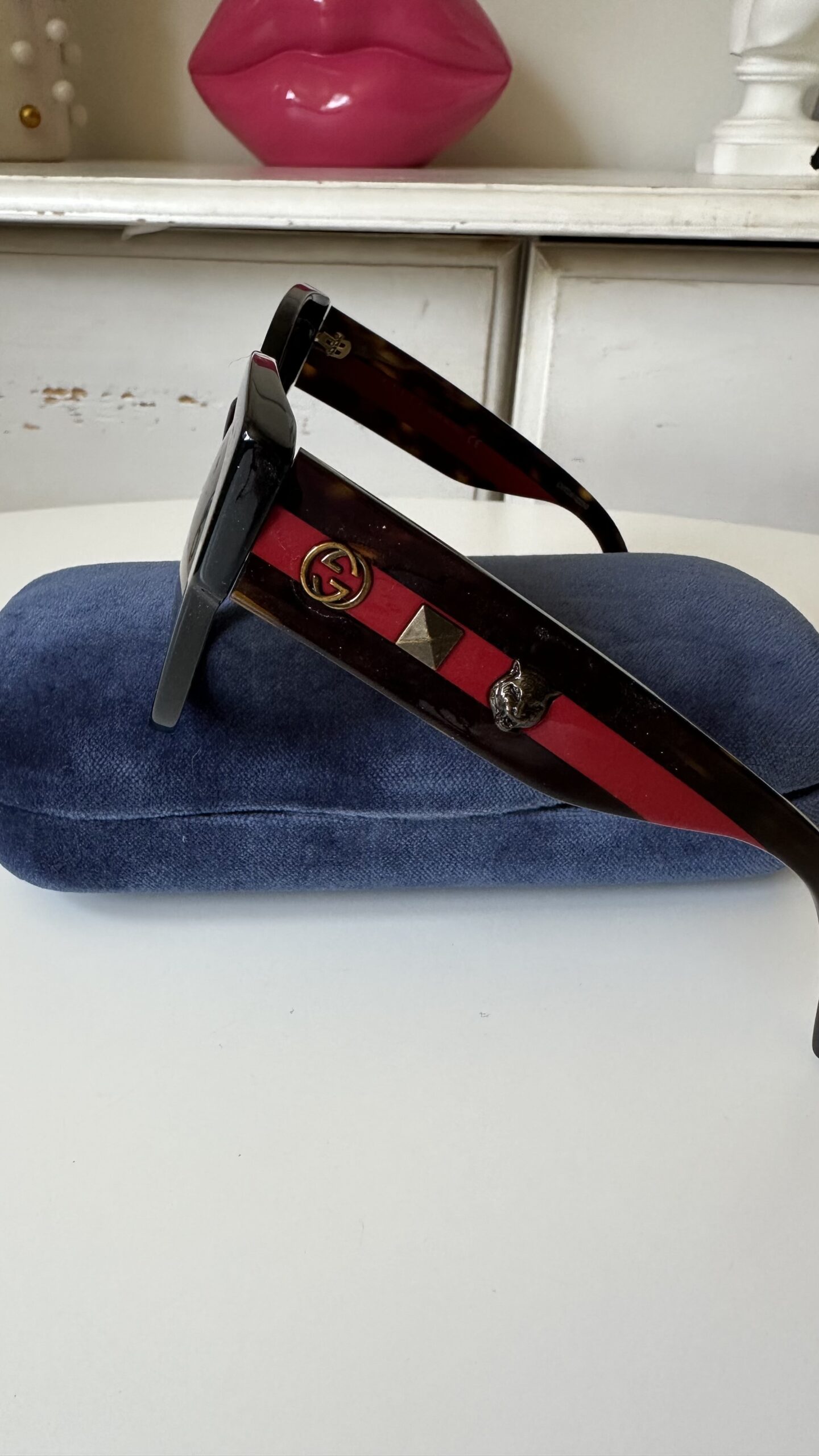 Gucci okulary przeciwsłoneczne ciemny brąz - obrazek 3