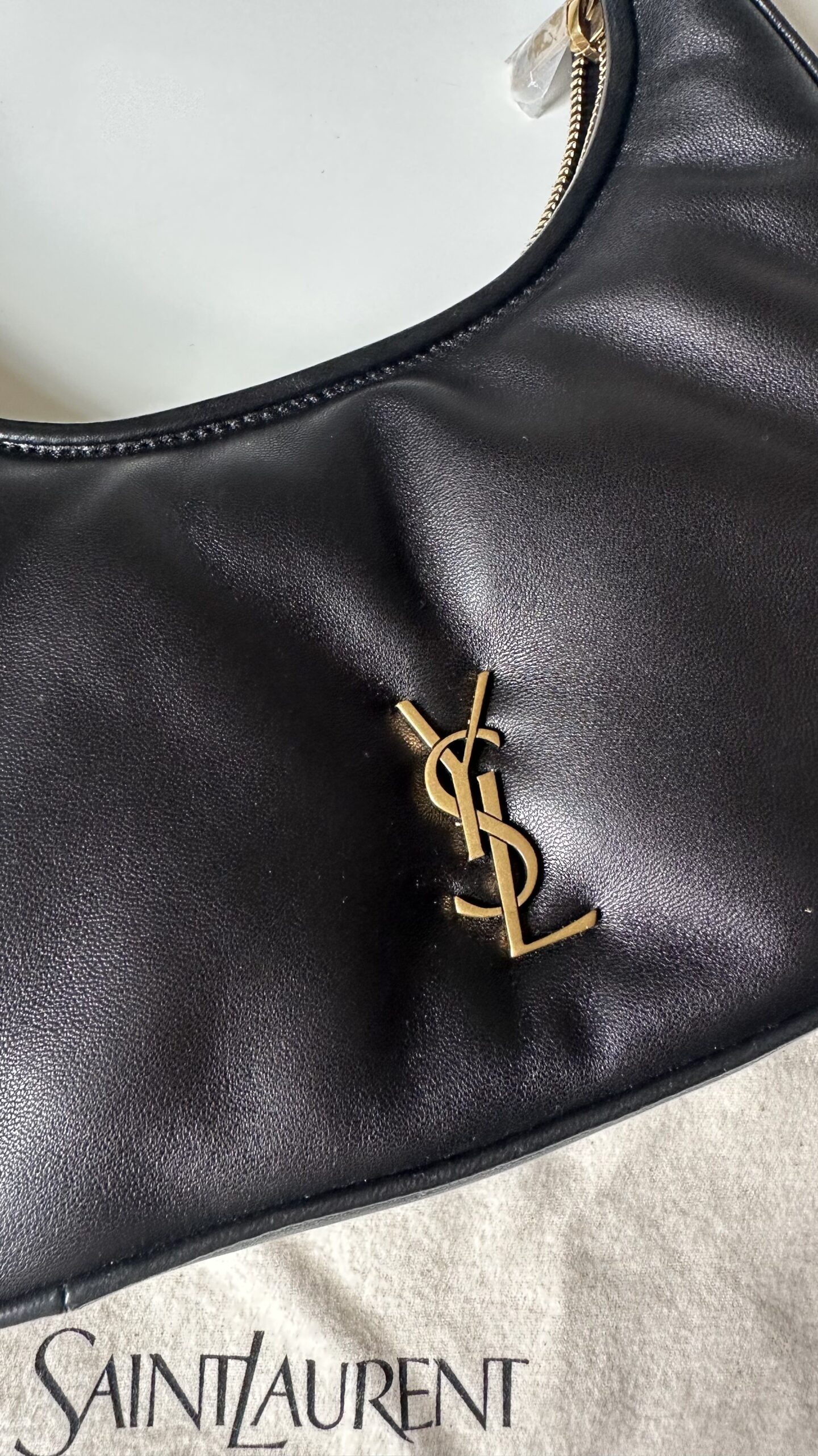 Saint Laurent Calypso Mini czarna klasyczna torebka - obrazek 6