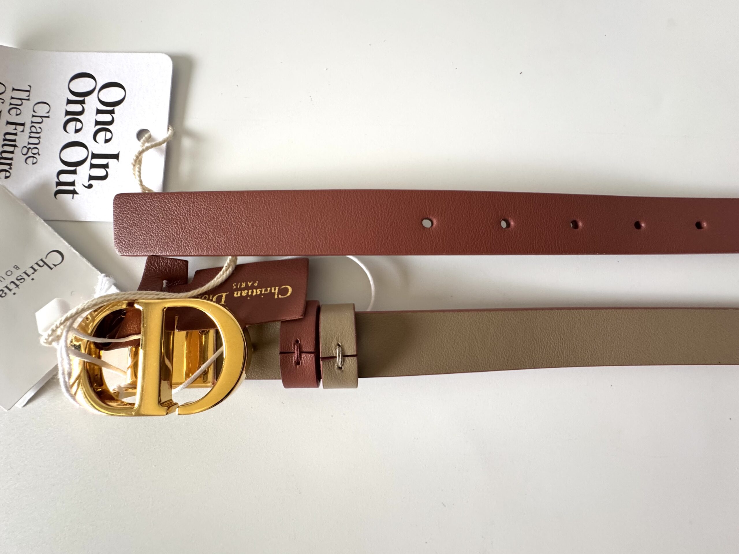 DIOR 30 Montaigne Reversible Belt - pasek dwustronny 75 - obrazek 12