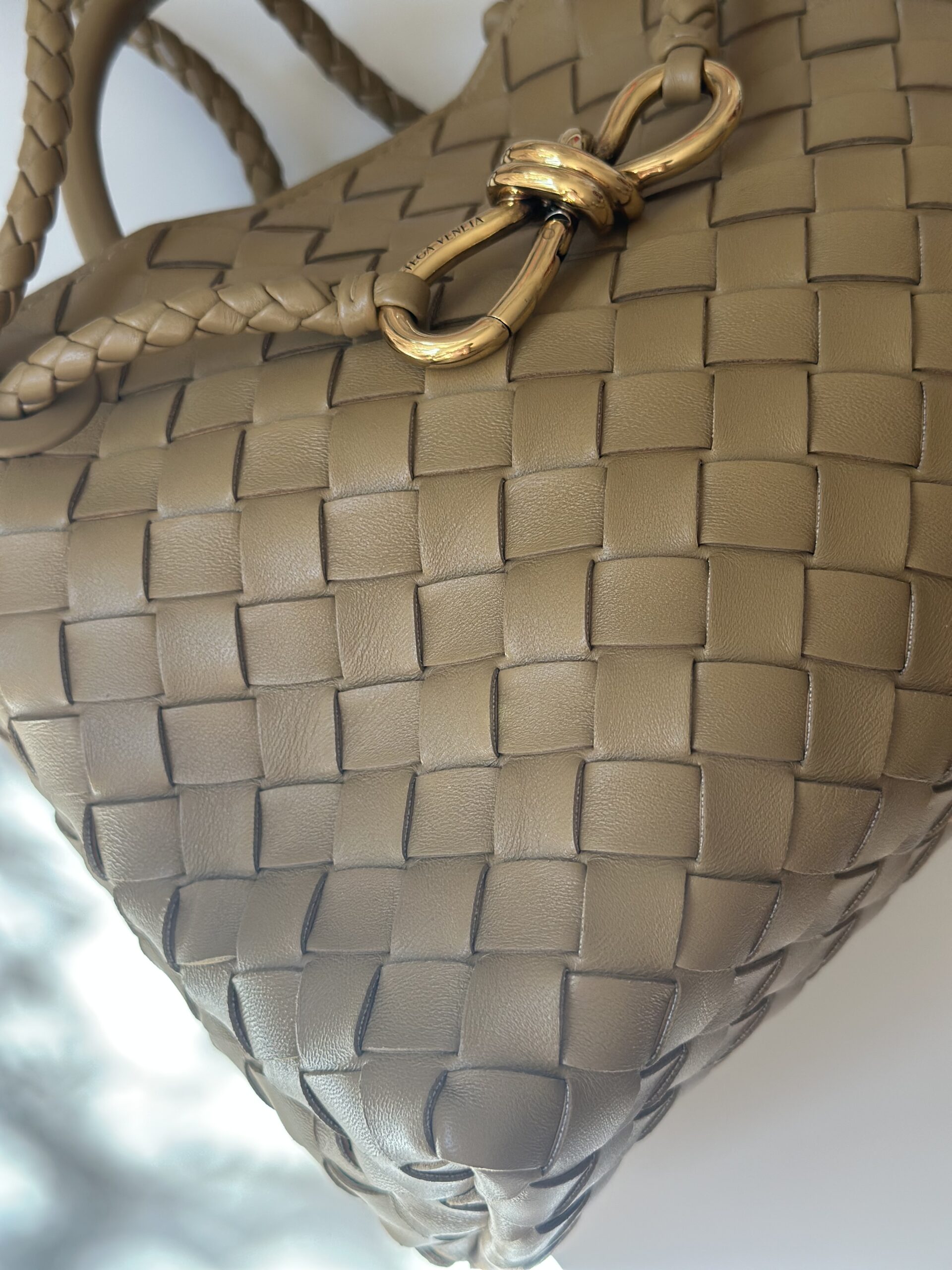 Bottega Venata Andiamo miodowa torebka - obrazek 5