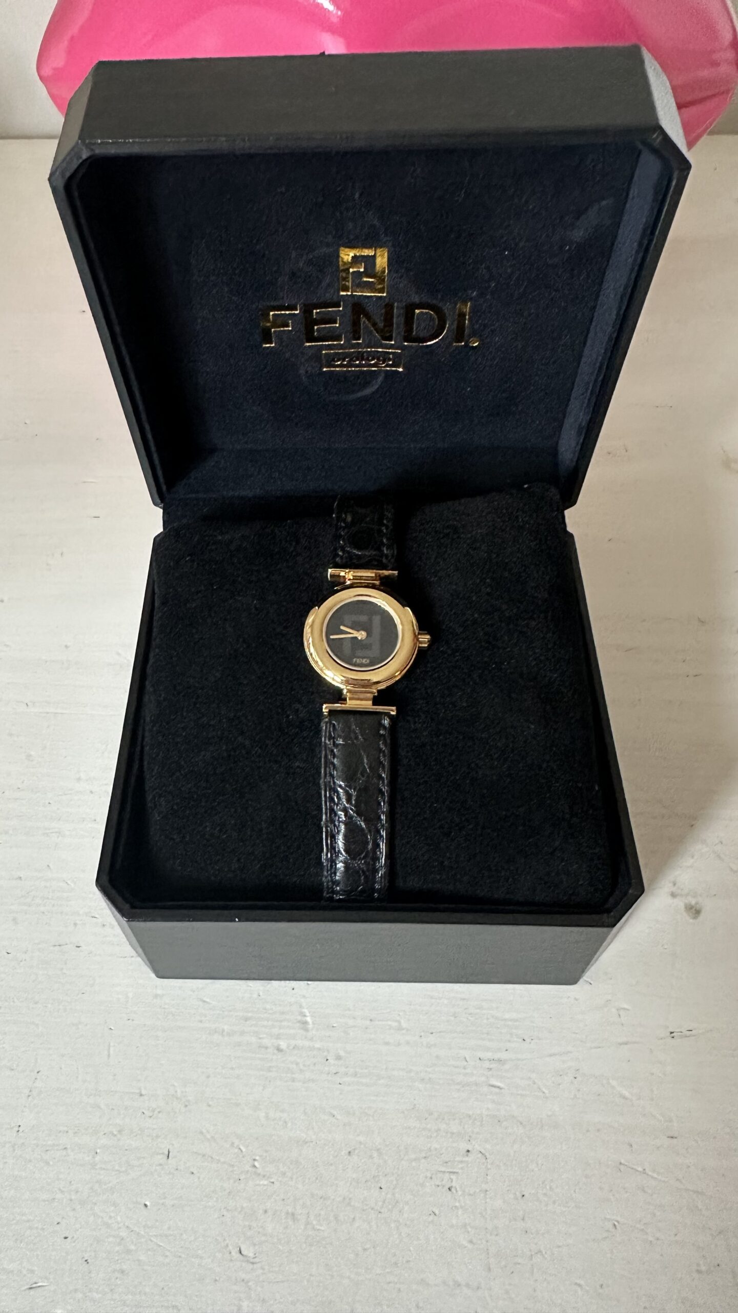Fendi zegarek złota tarcza vintage - obrazek 2