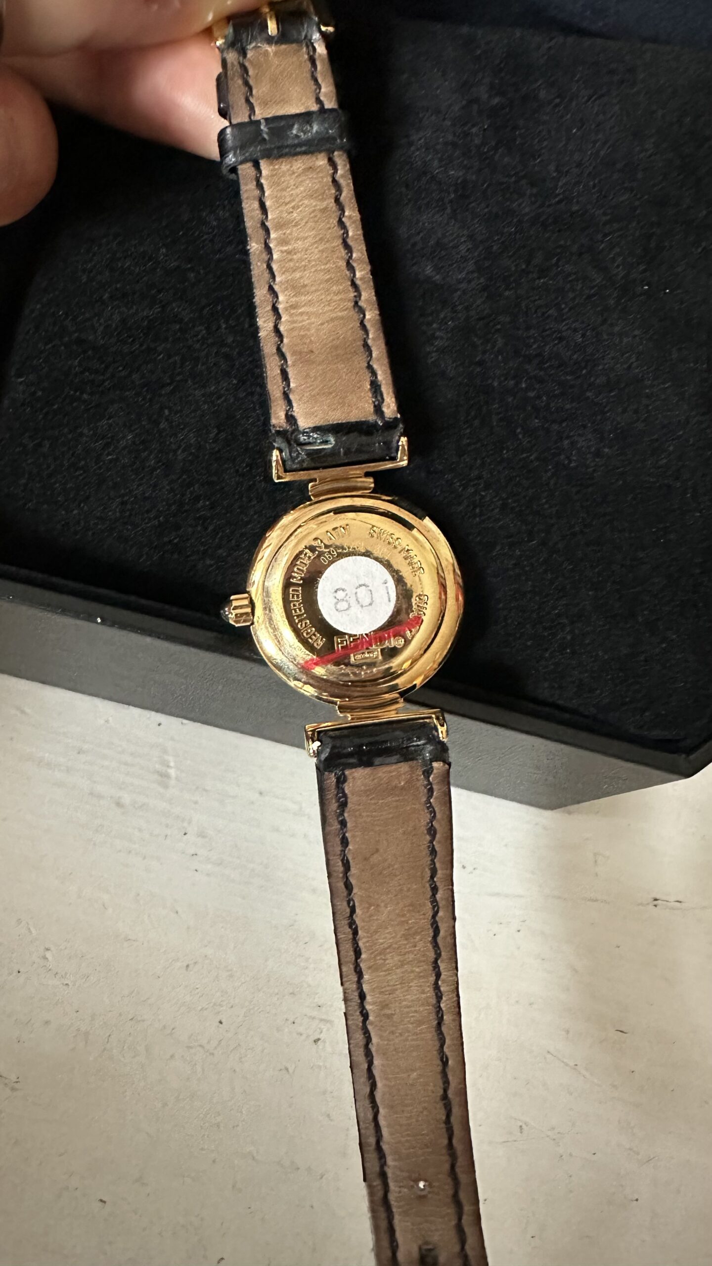 Fendi zegarek złota tarcza vintage - obrazek 5