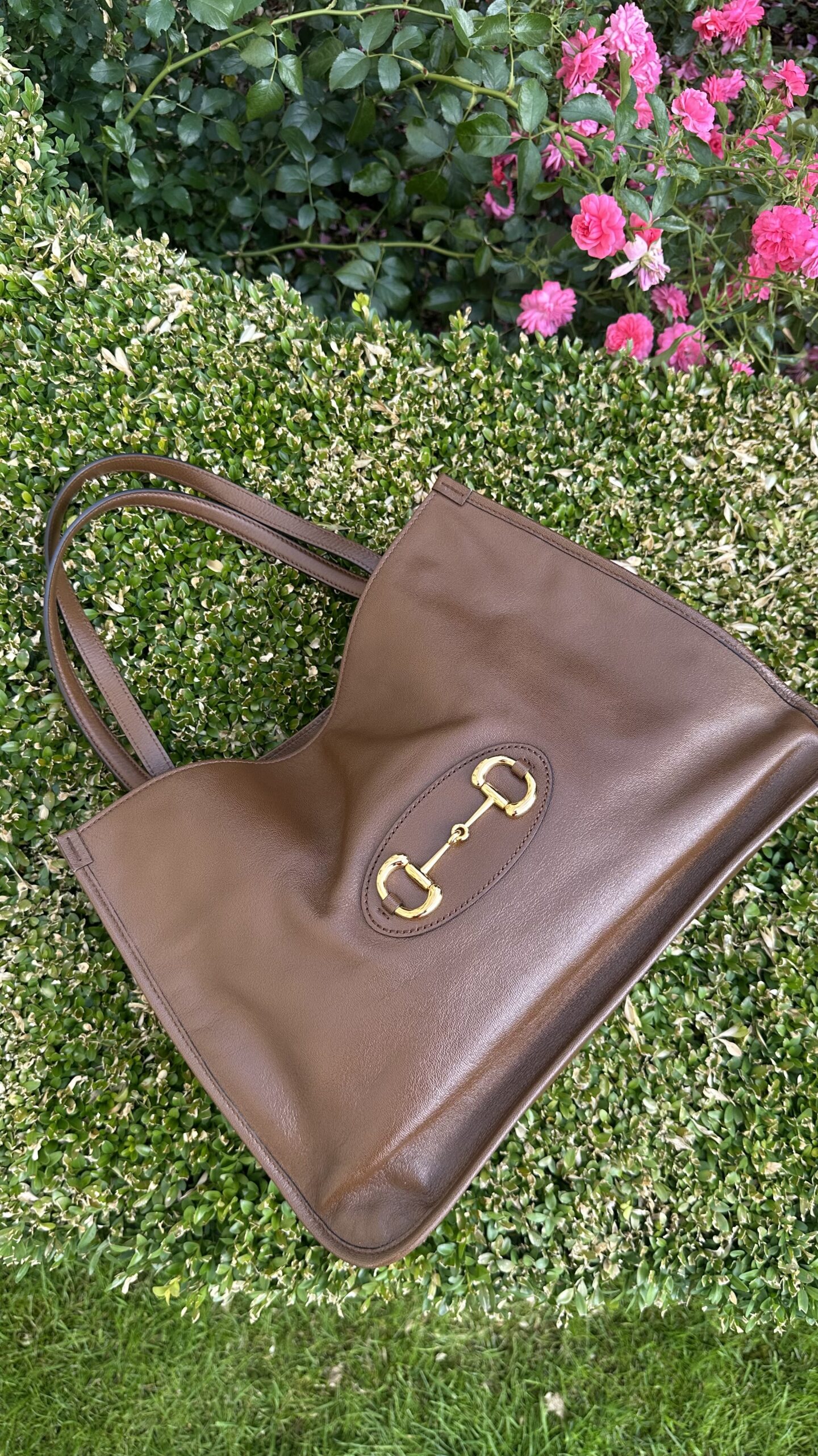 Gucci Horsebit 1995 czekoladowa torebka - obrazek 3